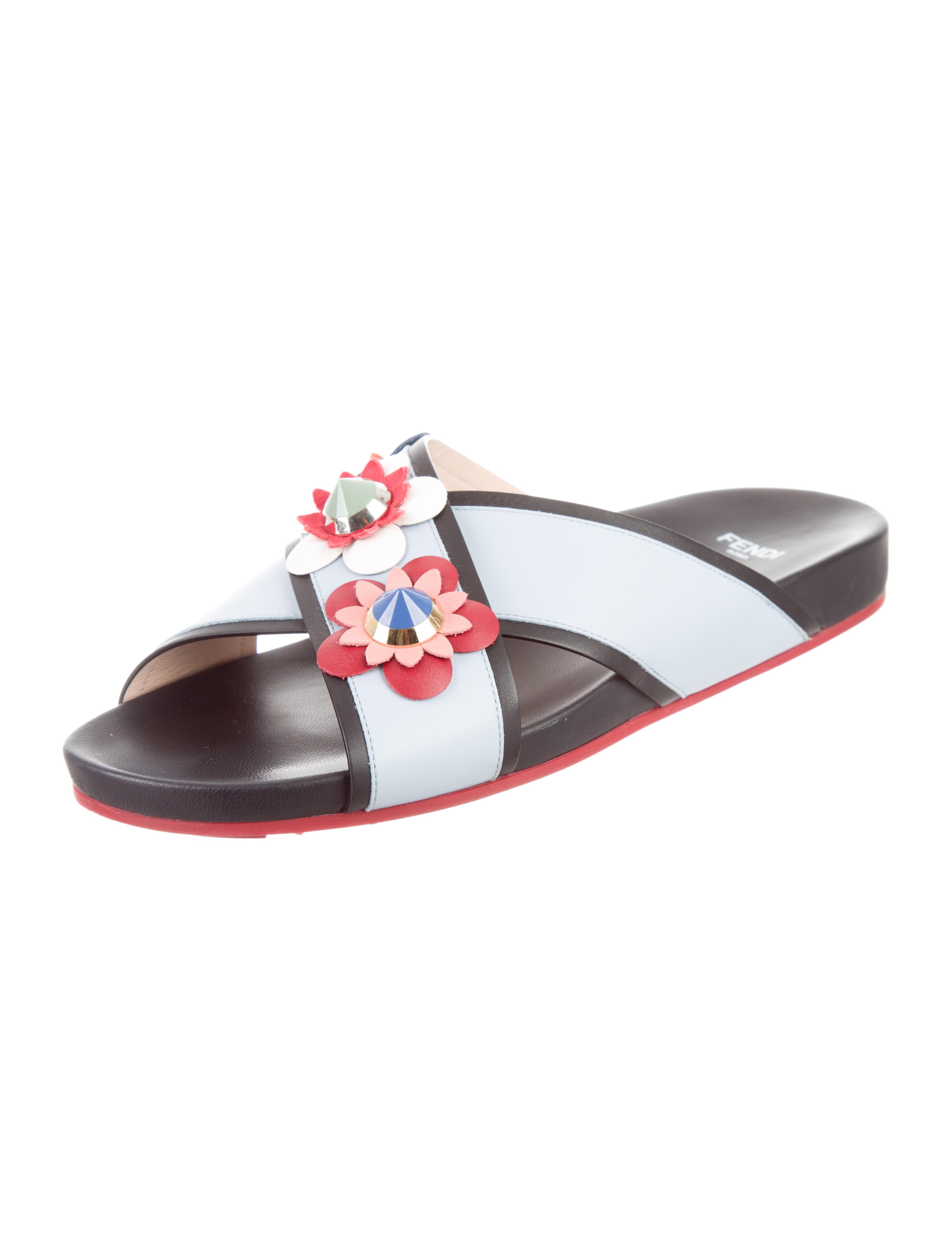 Fendi Flowerland Crossover Sandals