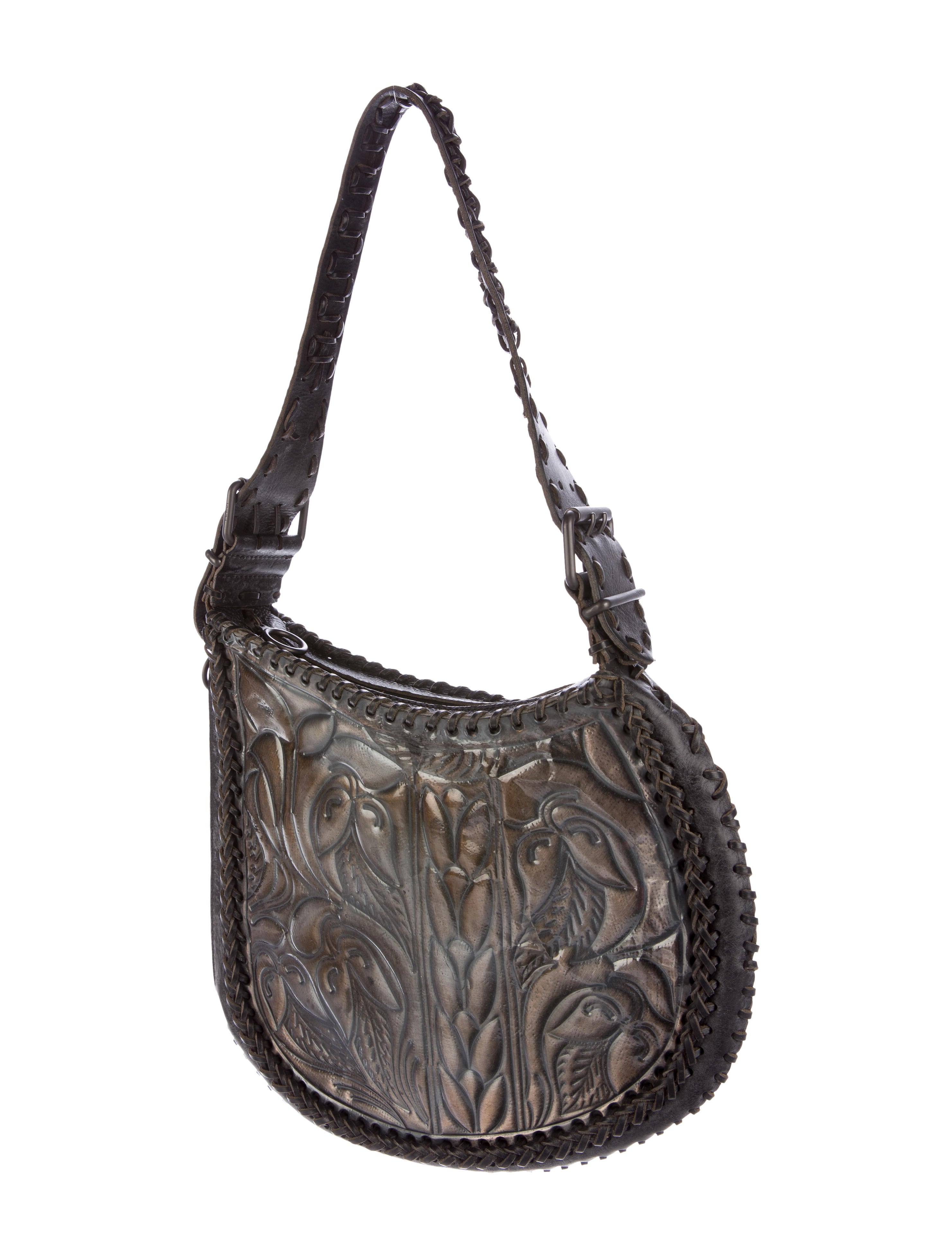 Fendi Embossed Leather Shoulder Bag Handbags FEN55441 The RealReal