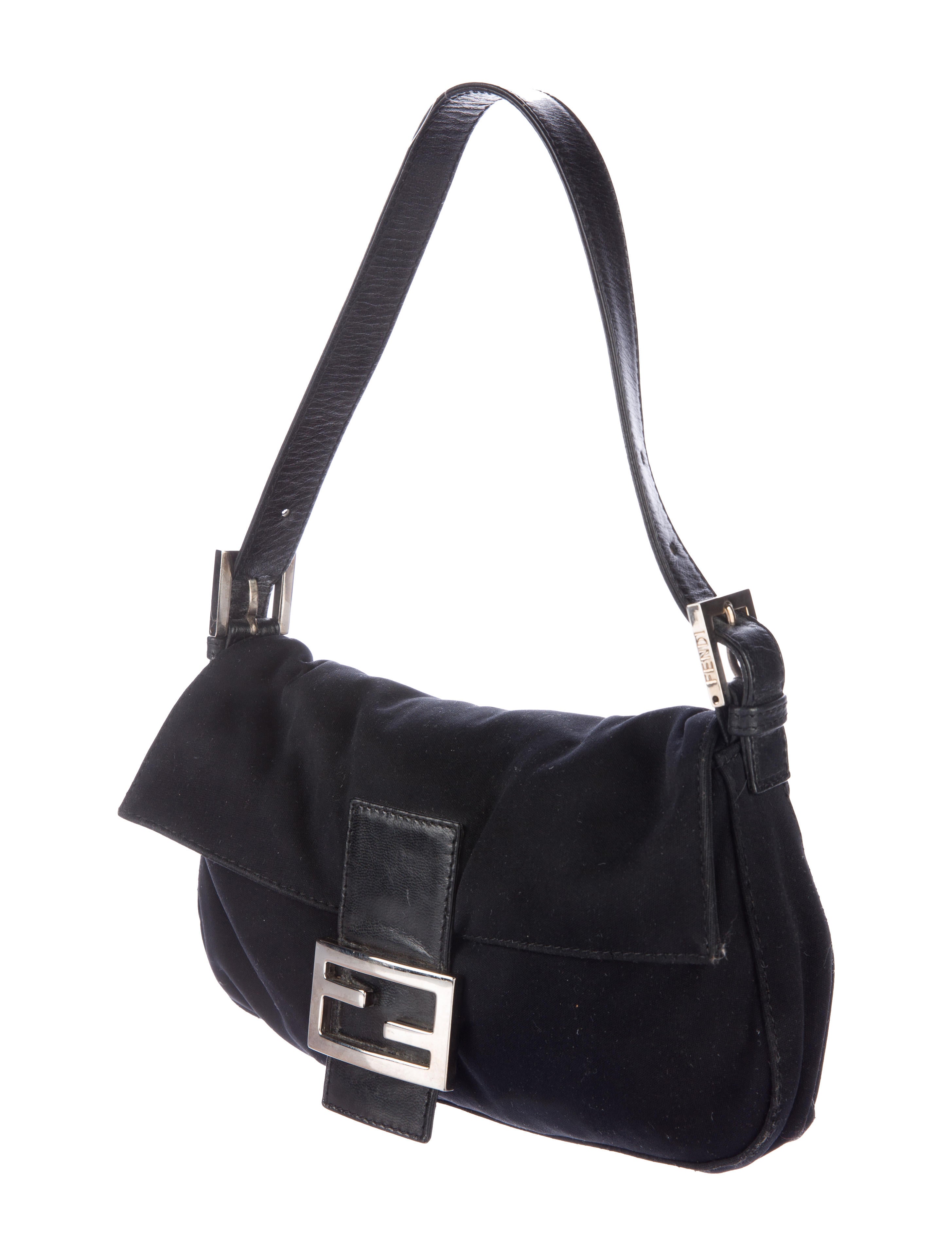 Fendi Leather-Trimmed Baguette - Handbags - FEN55847 | The RealReal