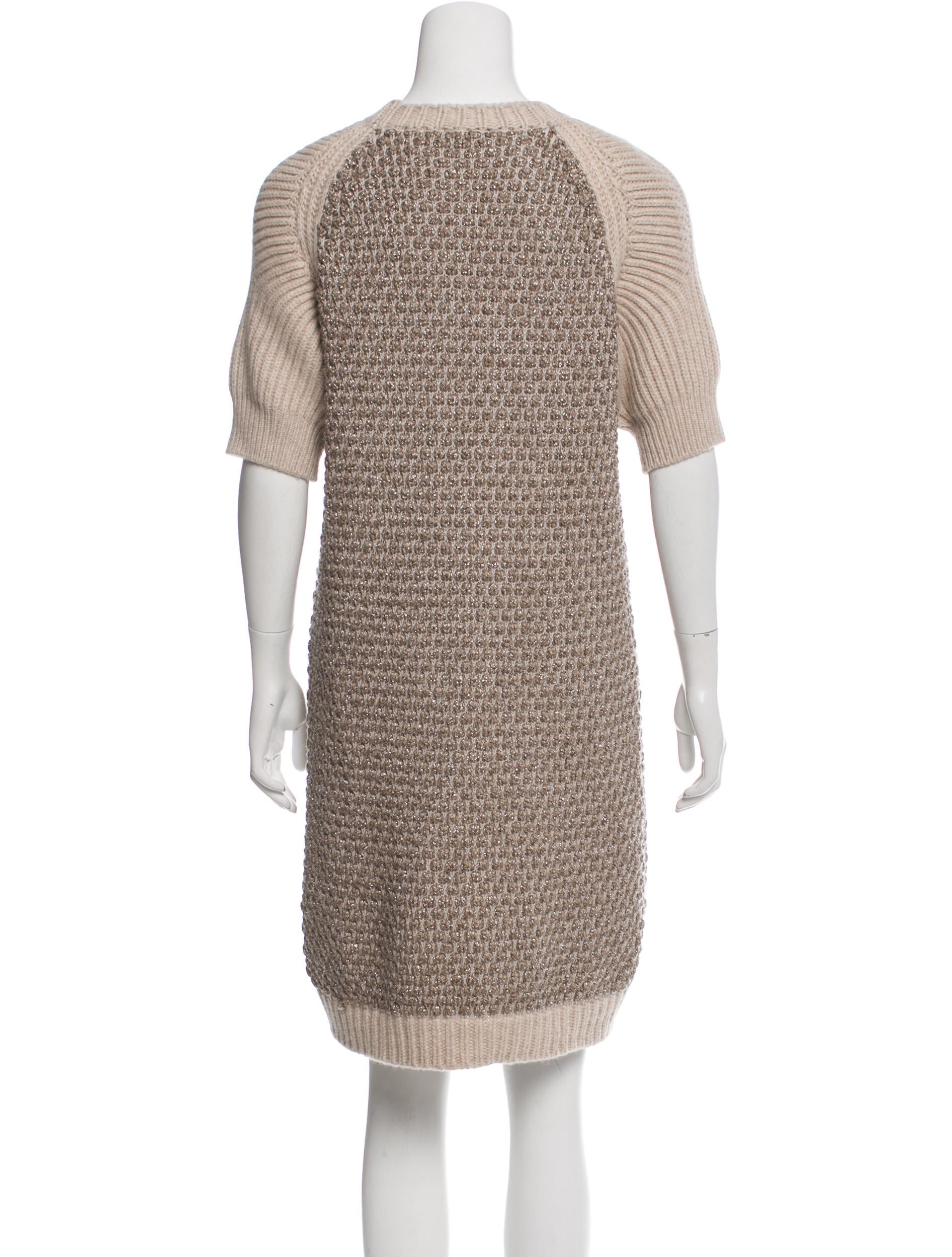 Fendi Metallic Sweater Dress Clothing FEN56137 The RealReal