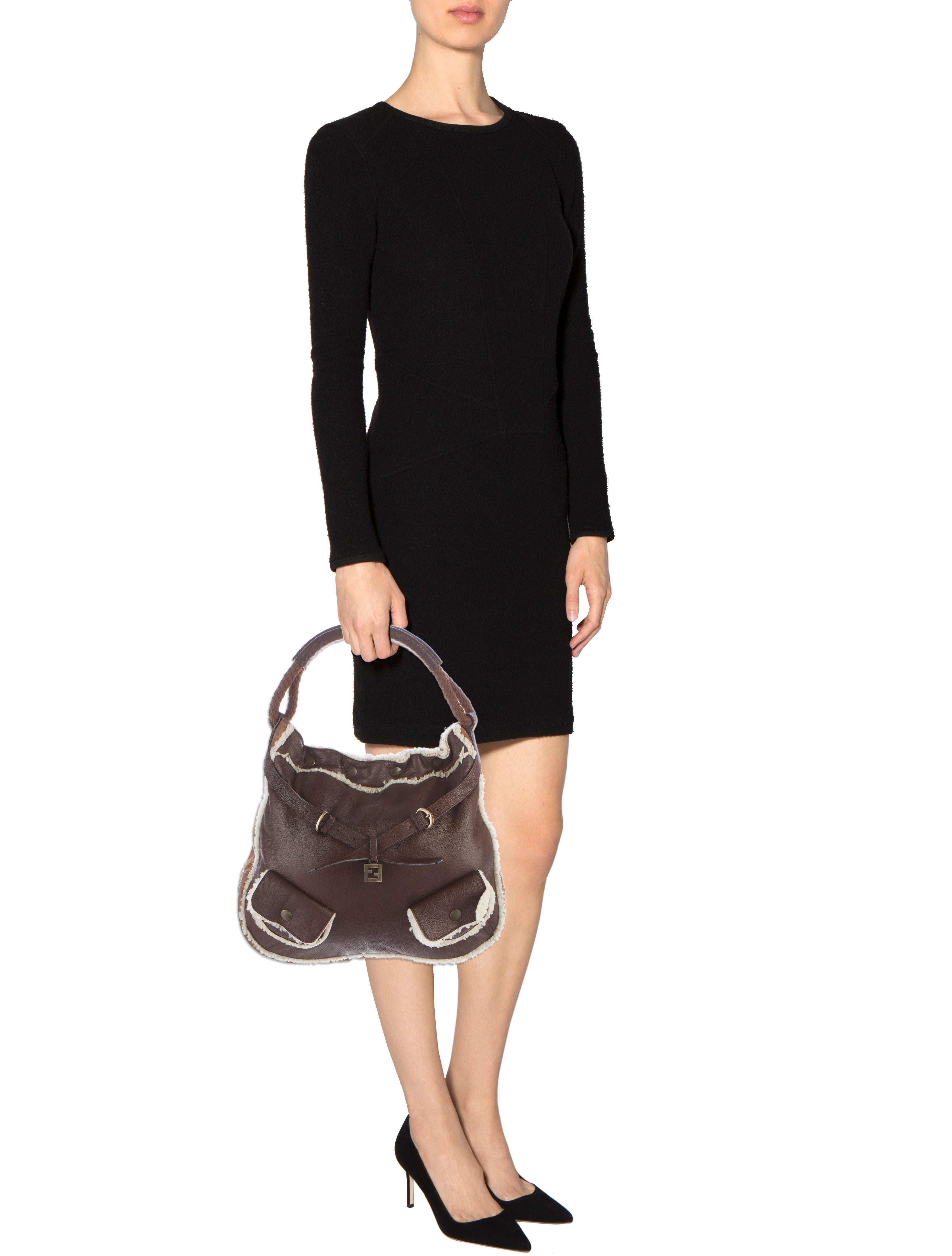shearling hobo