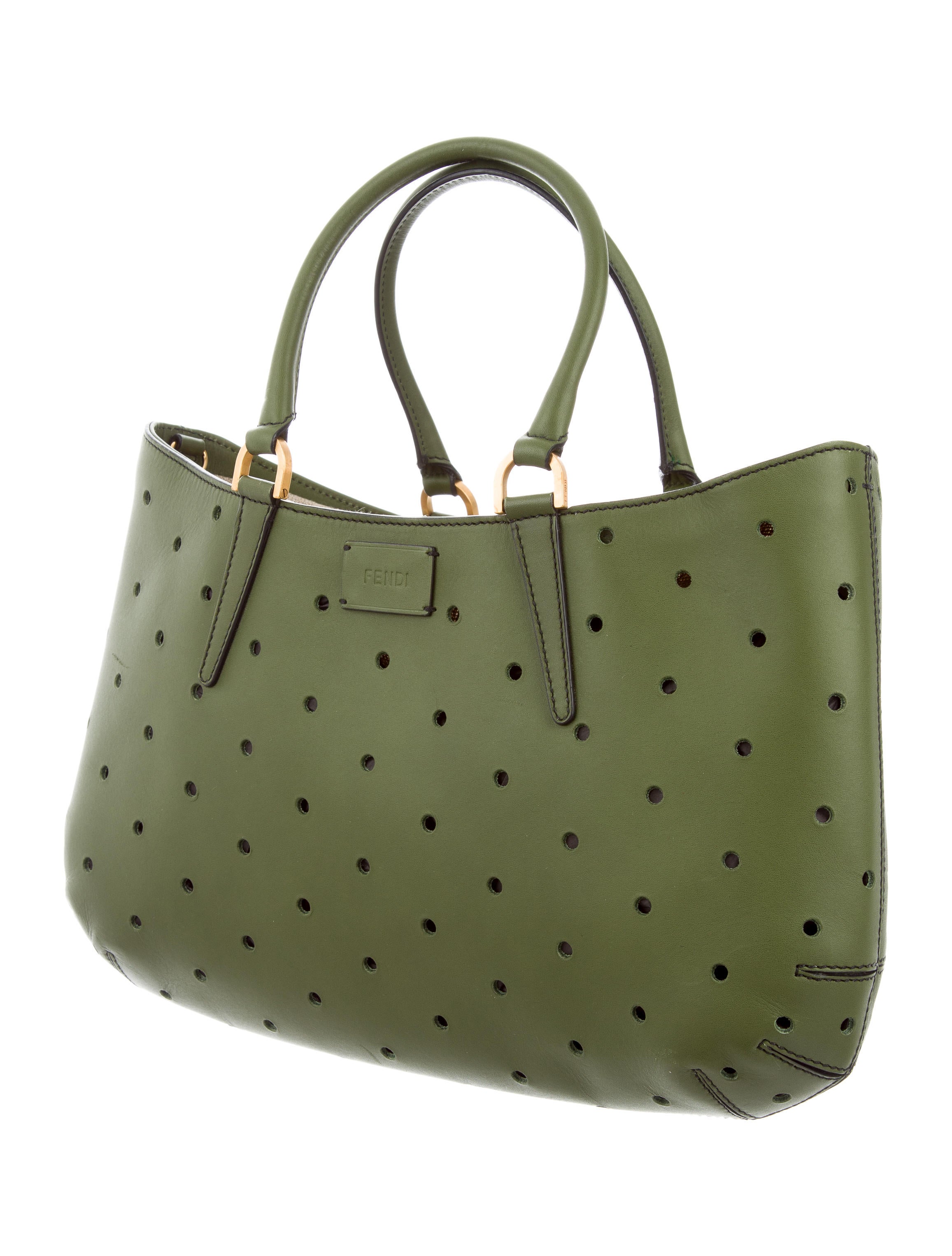 Fendi Laser Cut Leather B Fab Bag Handbags FEN59212 The RealReal