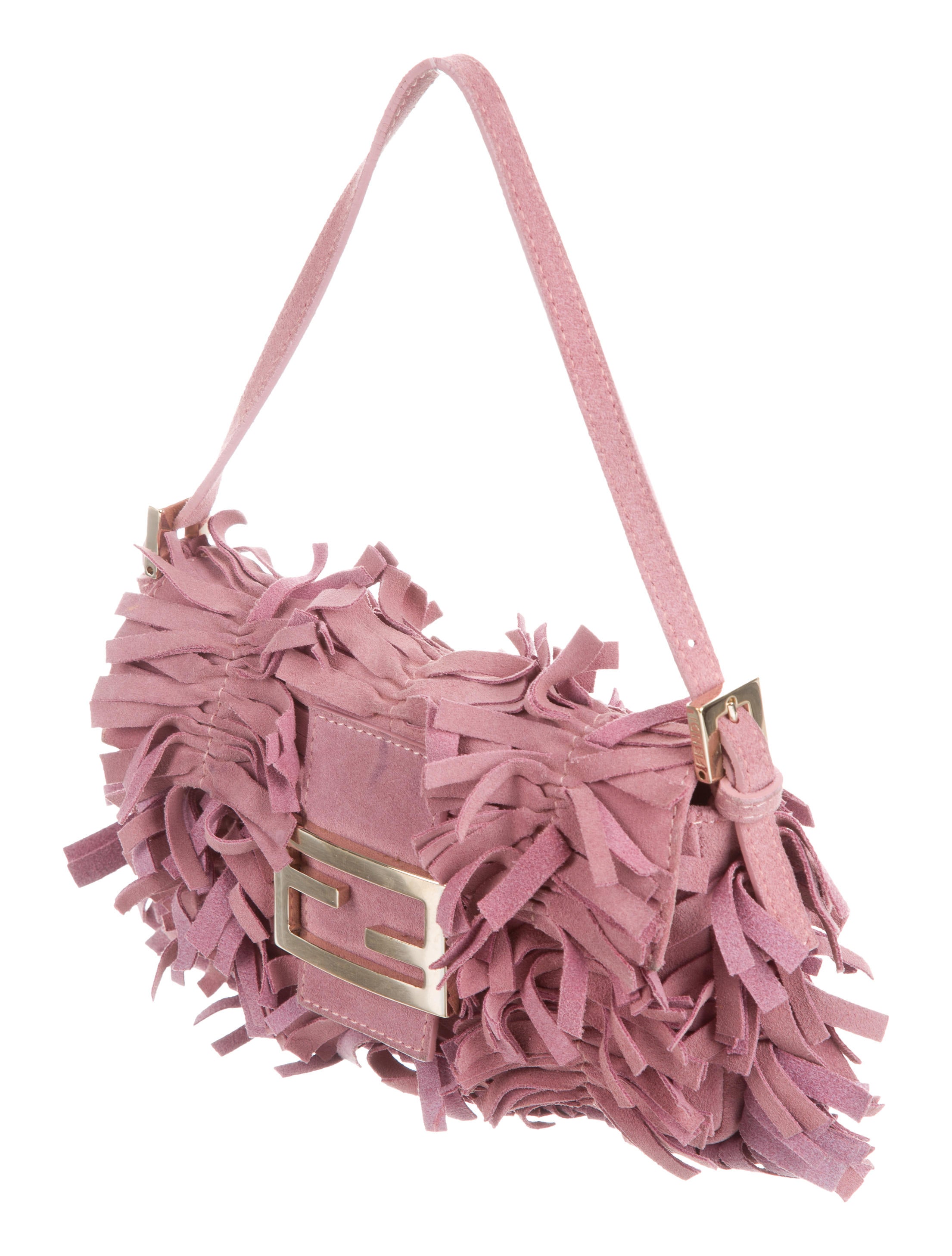 Fendi Suede Fringe Bag Handbags FEN59954 The RealReal