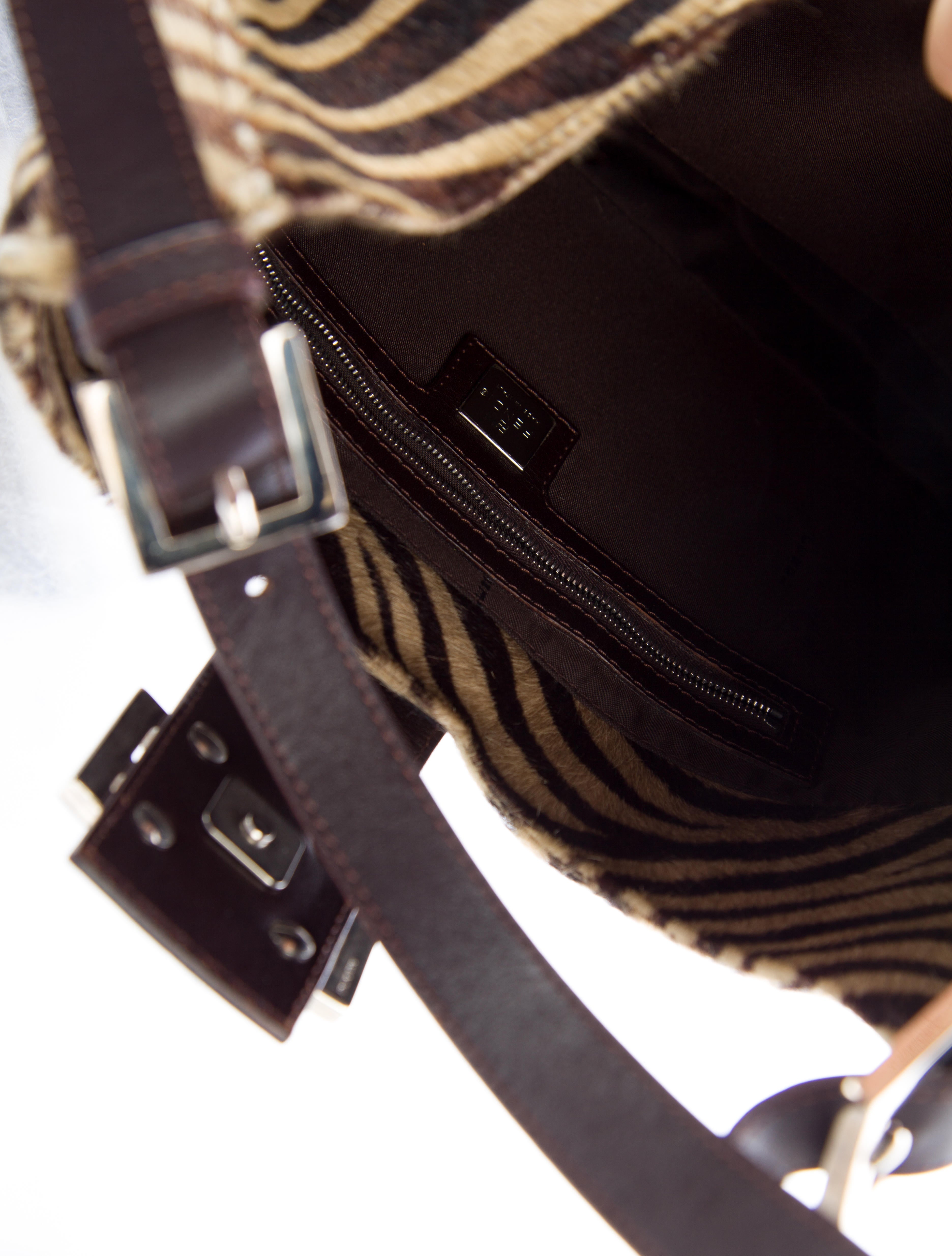 Fendi Zebra Print Ponyhair Tote Bag