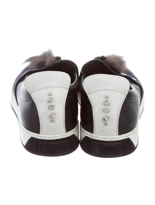 Fendi Fur-Trimmed Monster Slip-On Sneakers