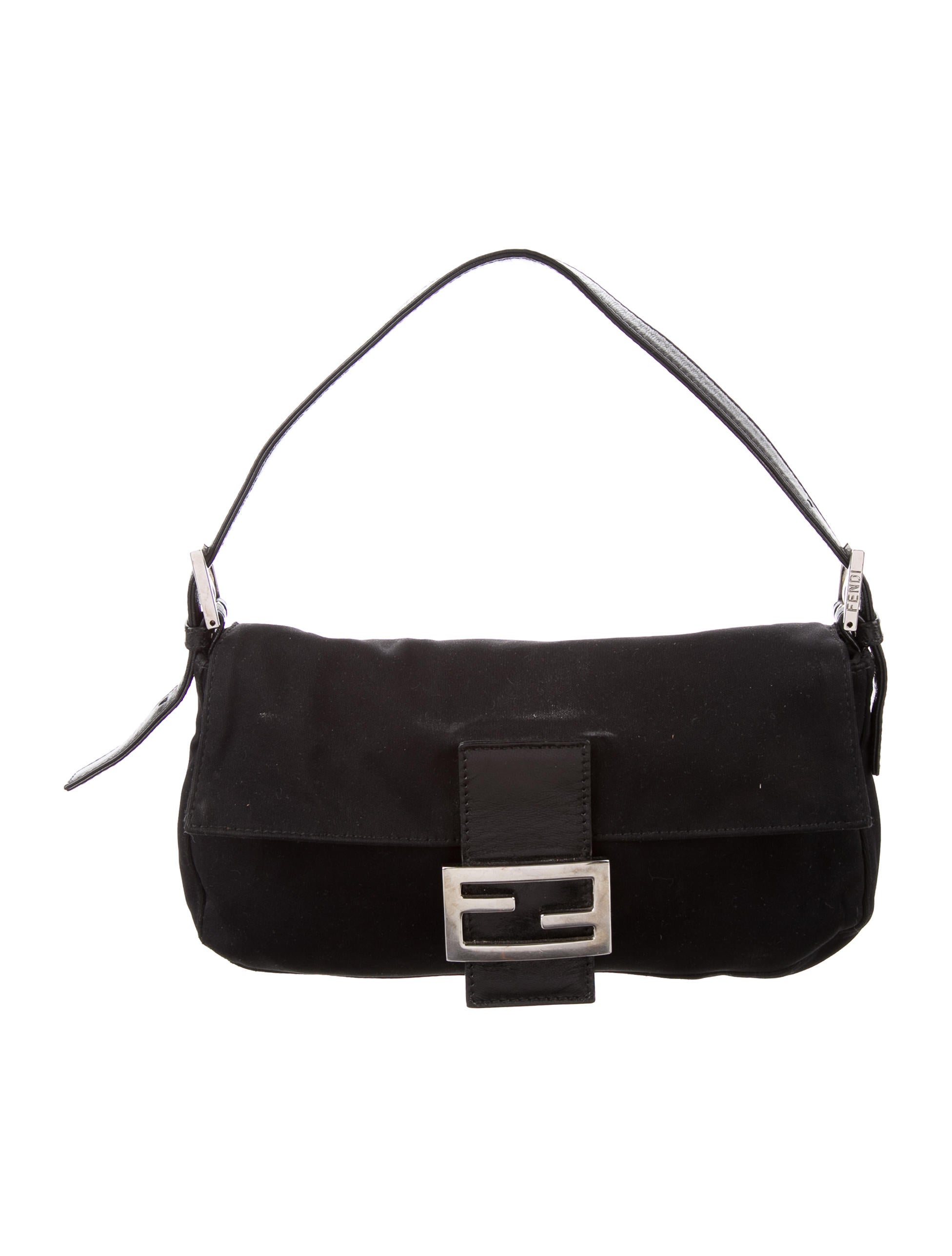 Fendi Leather Trimmed Logo Baguette Handbags Fen63843 The Realreal Leather Trimmed Logo Baguette