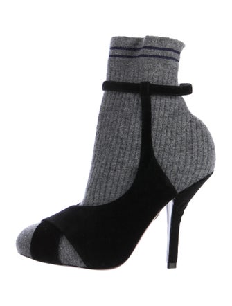 Fendi 2017 Suede Sock Booties