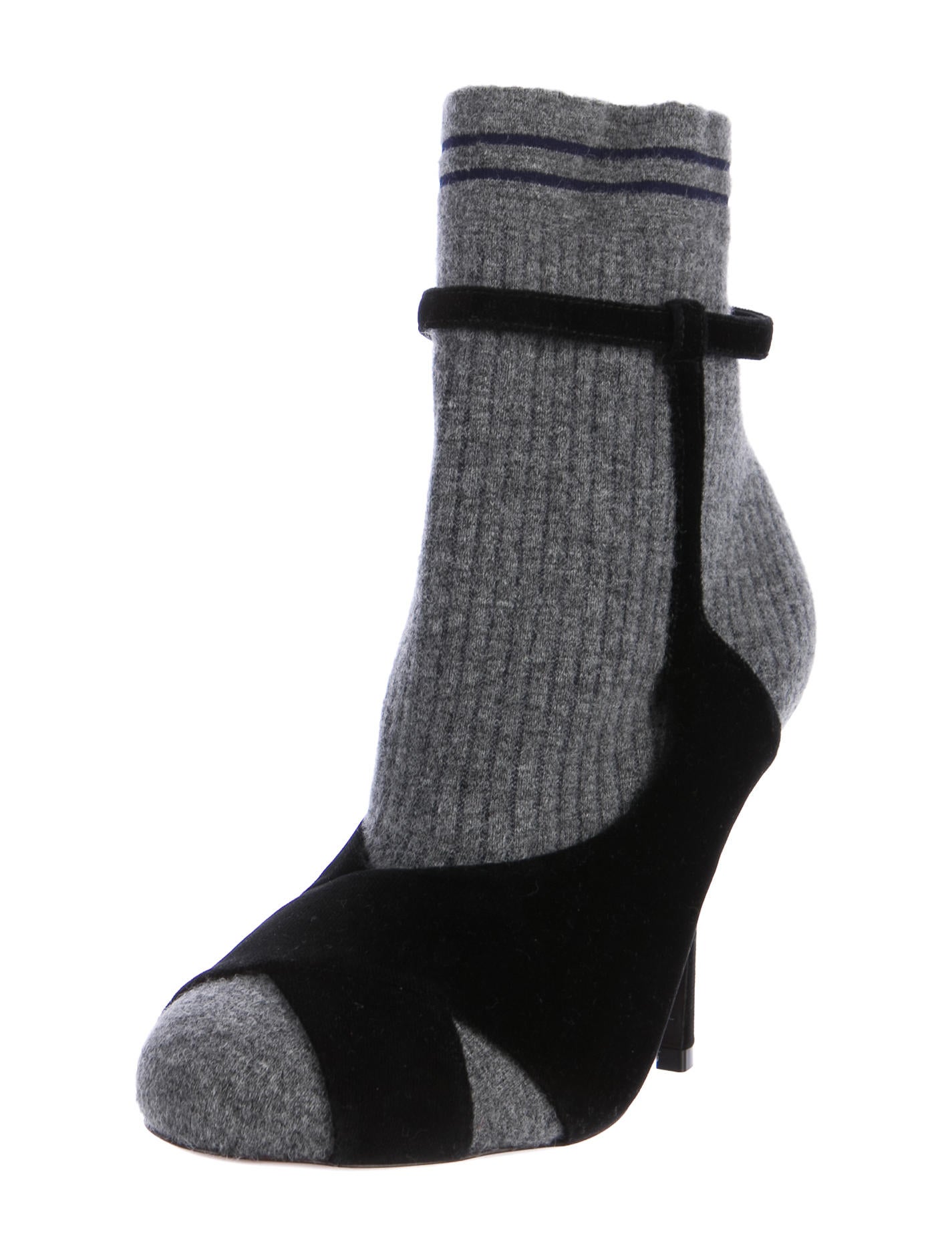 Fendi 2017 Suede Sock Booties