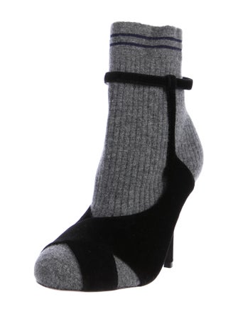 Fendi 2017 Suede Sock Booties
