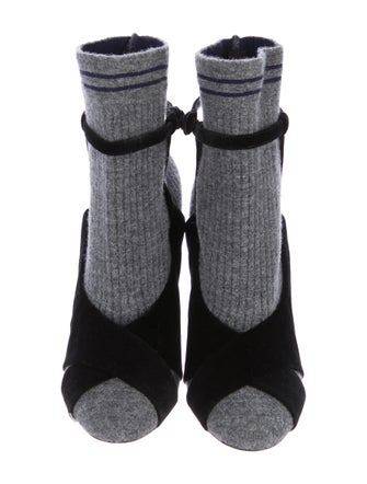 Fendi 2017 Suede Sock Booties