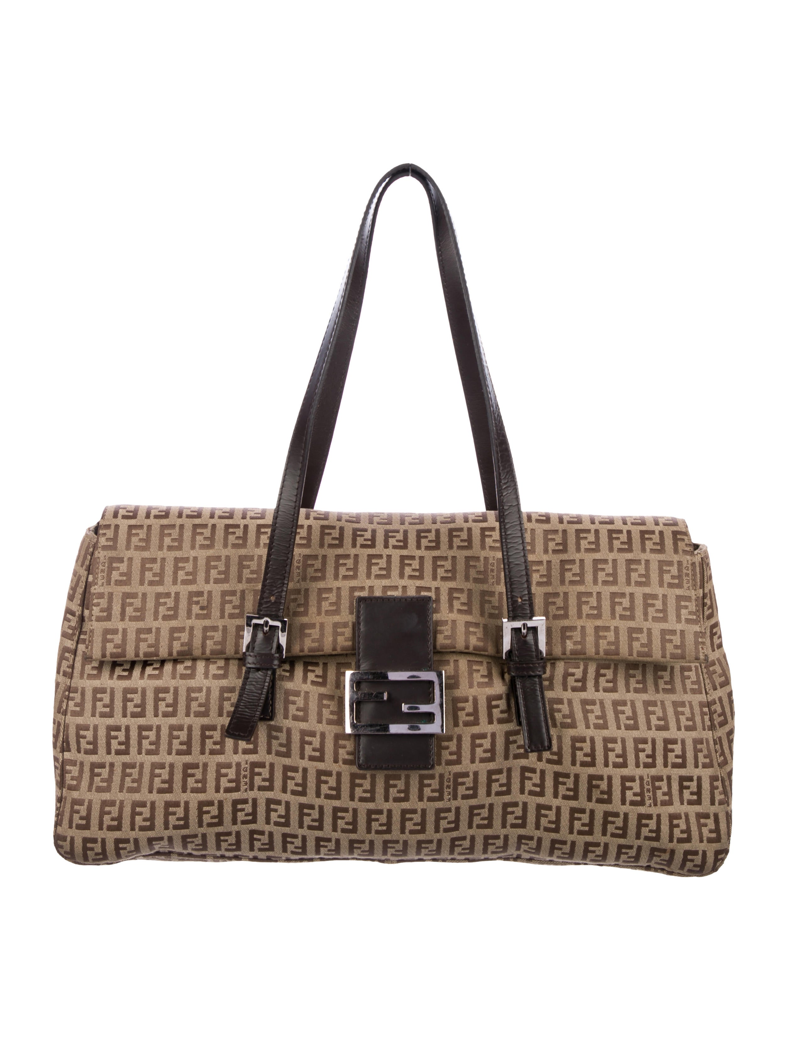 Fendi Zucchino Shoulder Bag Handbags FEN91257 The RealReal