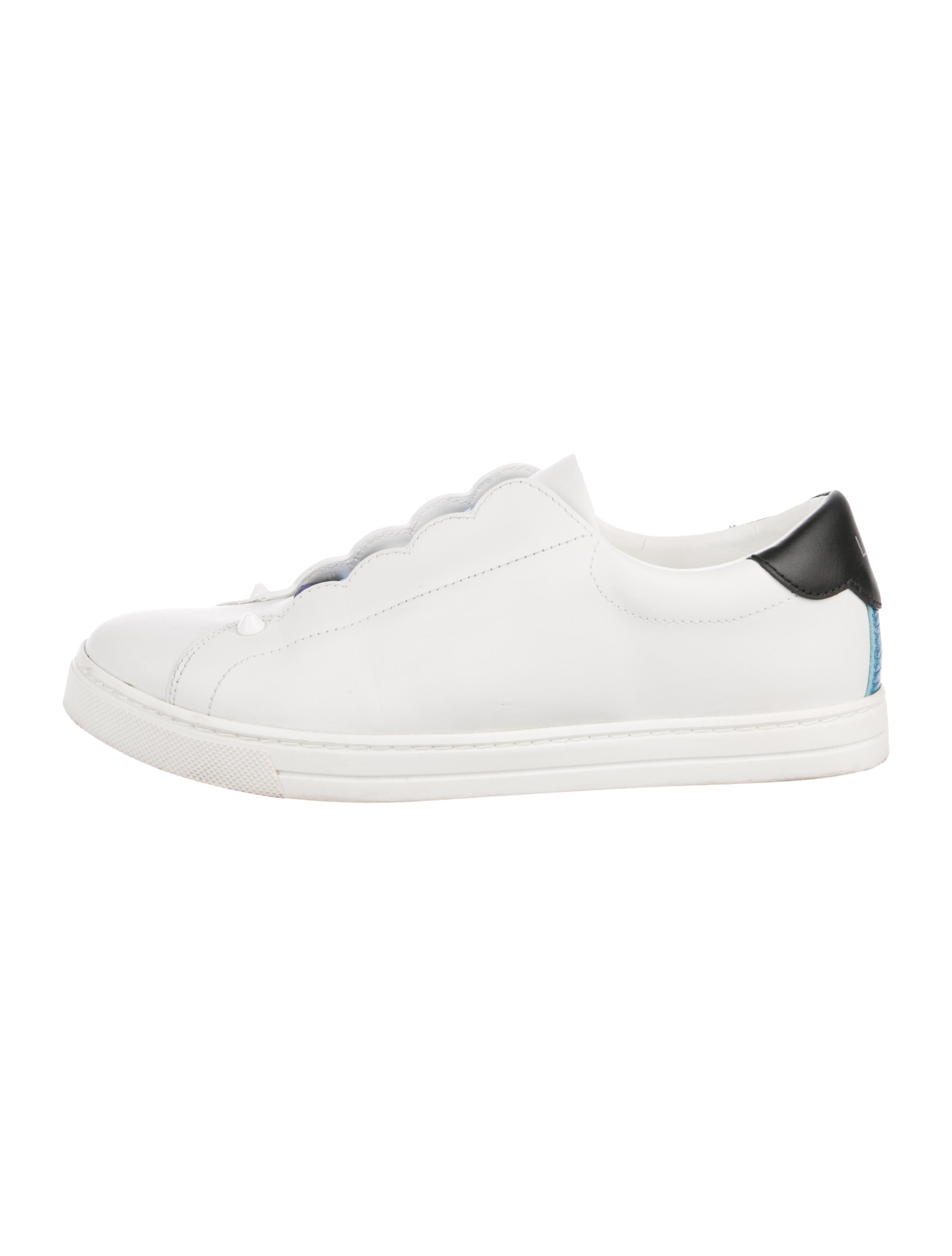 Fendi Scalloped Slip-On Sneakers