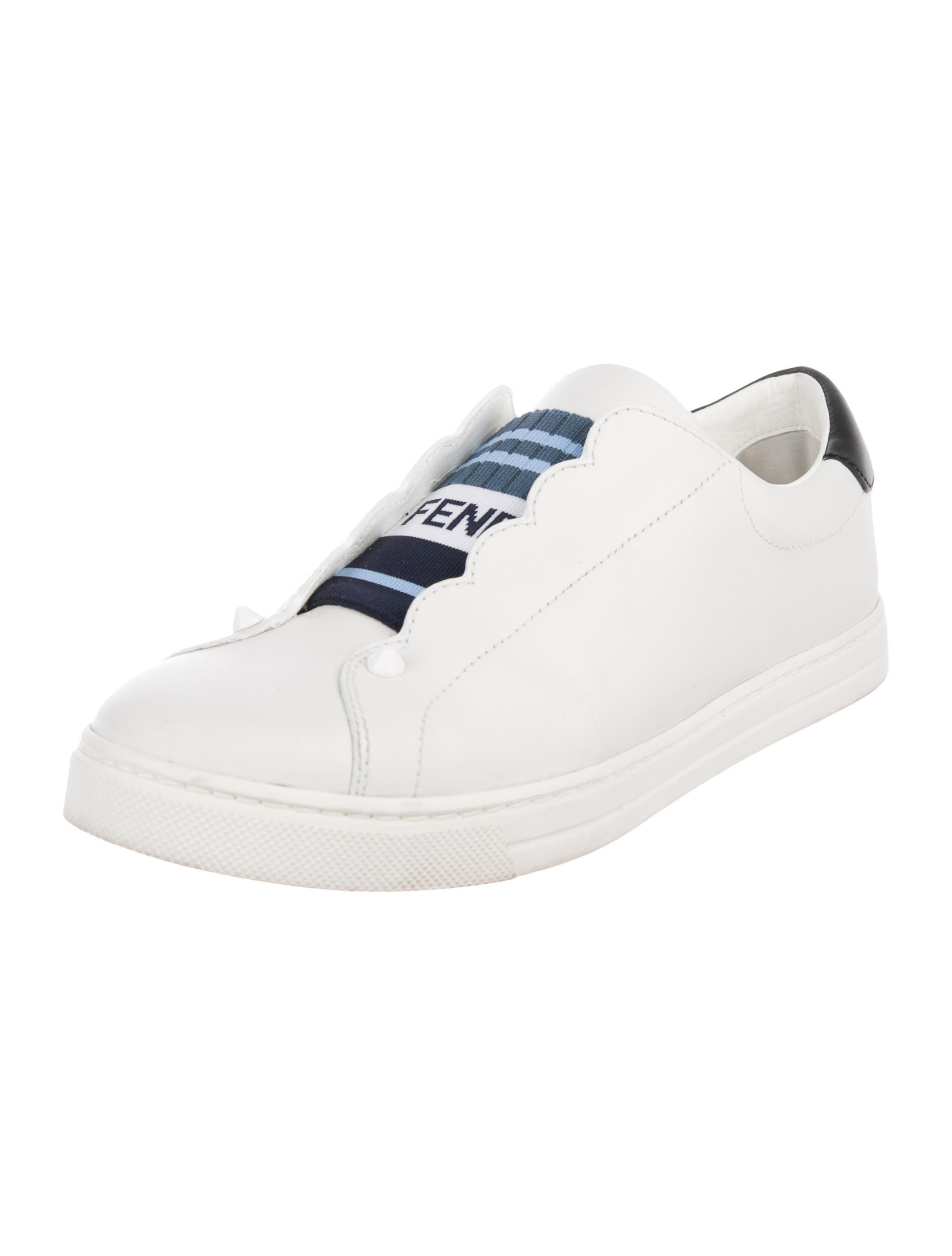 Fendi Scalloped Slip-On Sneakers