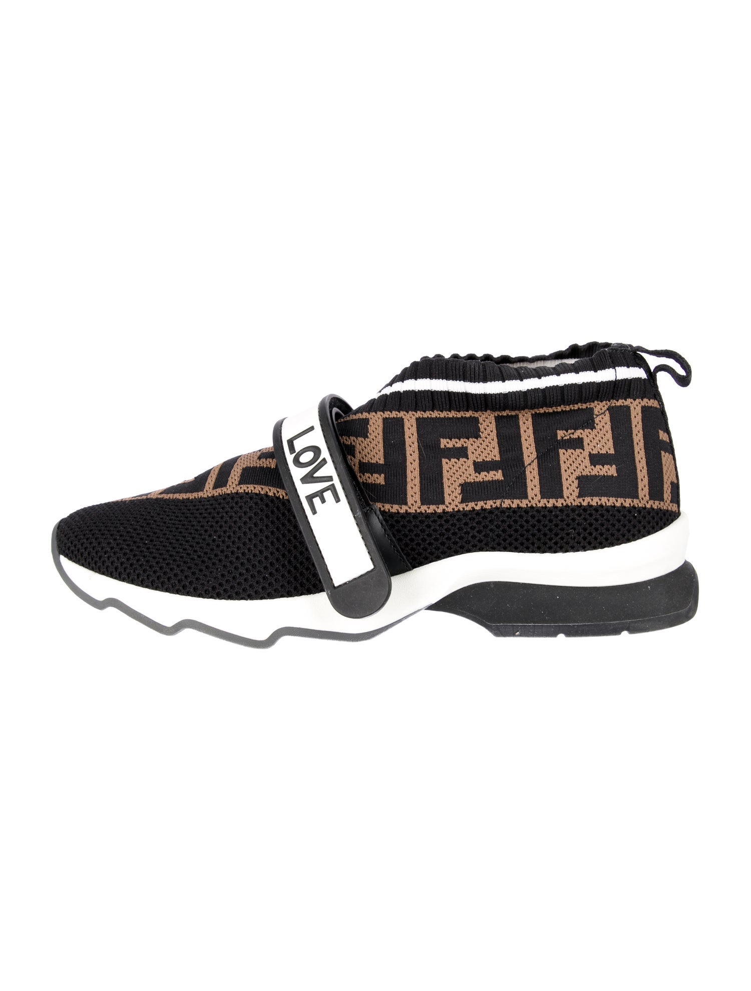 Fendi Zucca FF Logo Printed Sock Sneakers