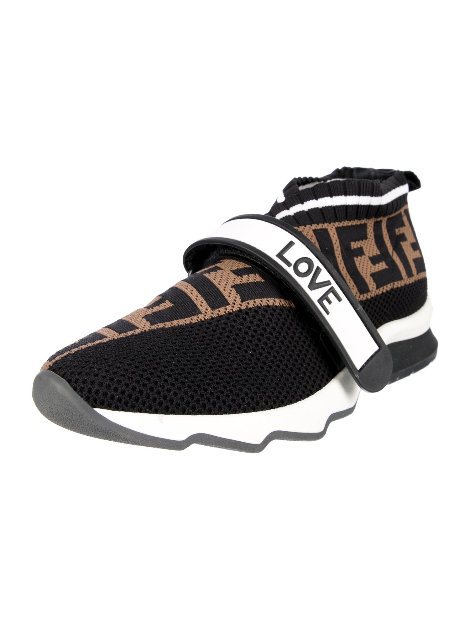 Fendi Zucca FF Logo Printed Sock Sneakers