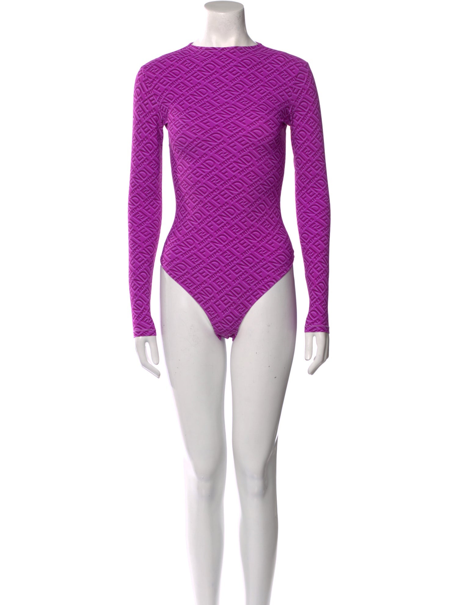 Fendi x Skims Mock Neck Long Sleeve Bodysuit