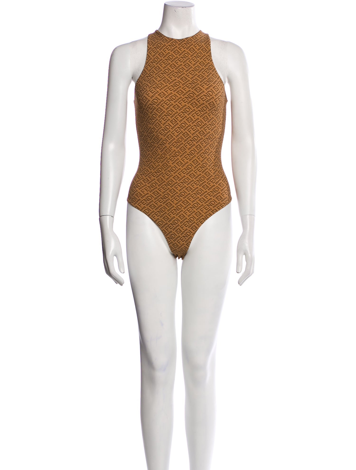 Fendi x Skims Mock Neck Sleeveless Bodysuit