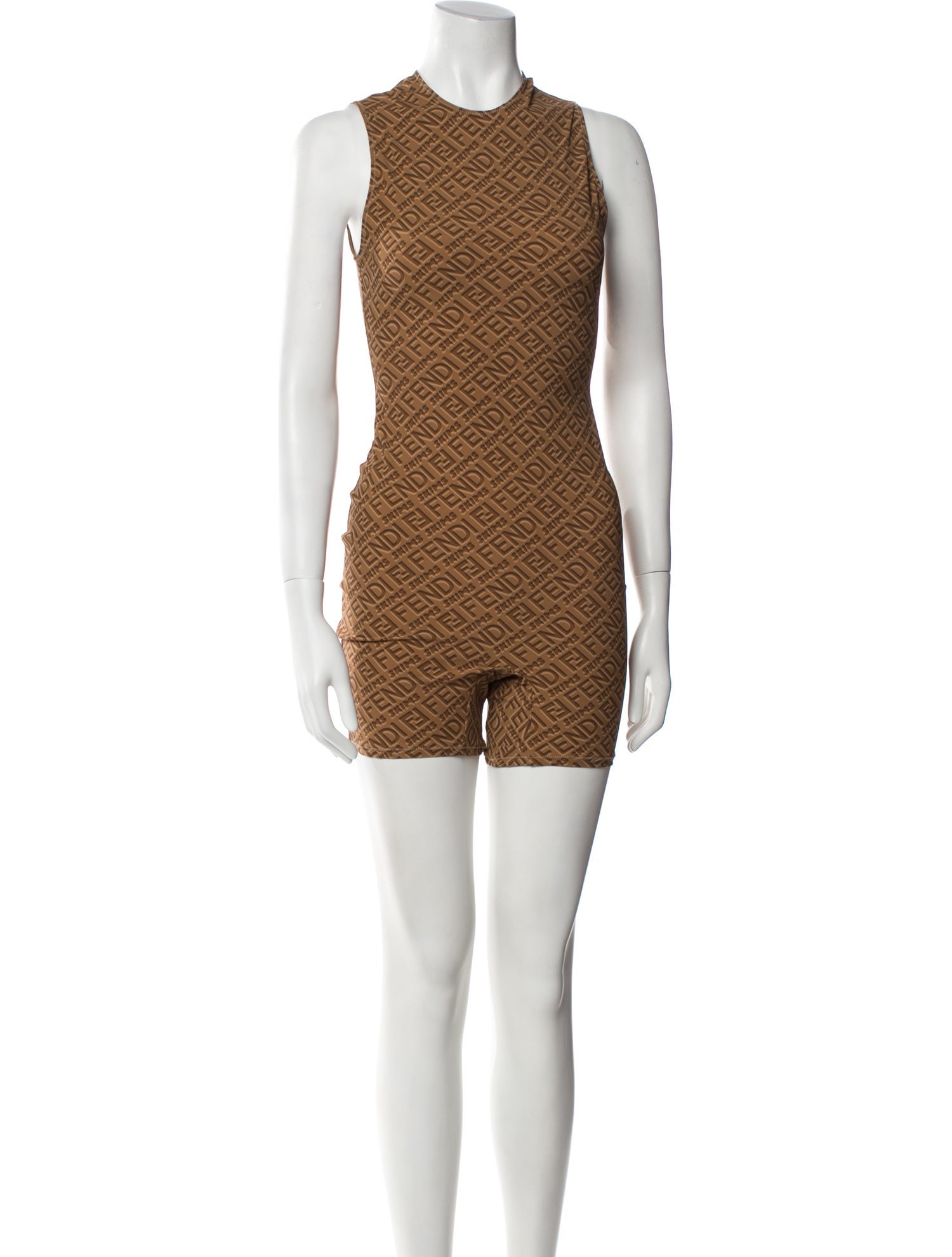 Fendi x Skims Printed Crew Neck Romper