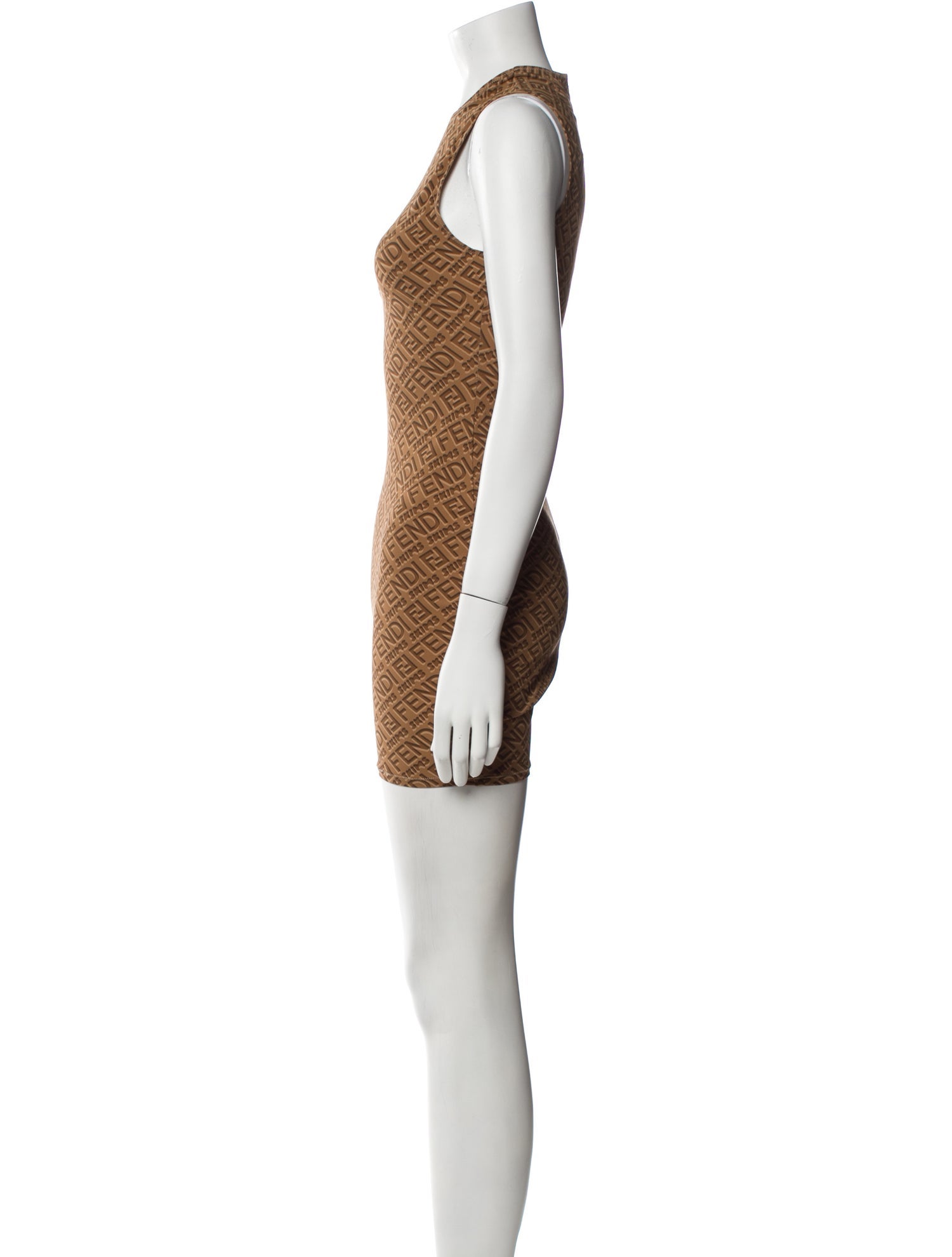 Fendi x Skims Printed Crew Neck Romper