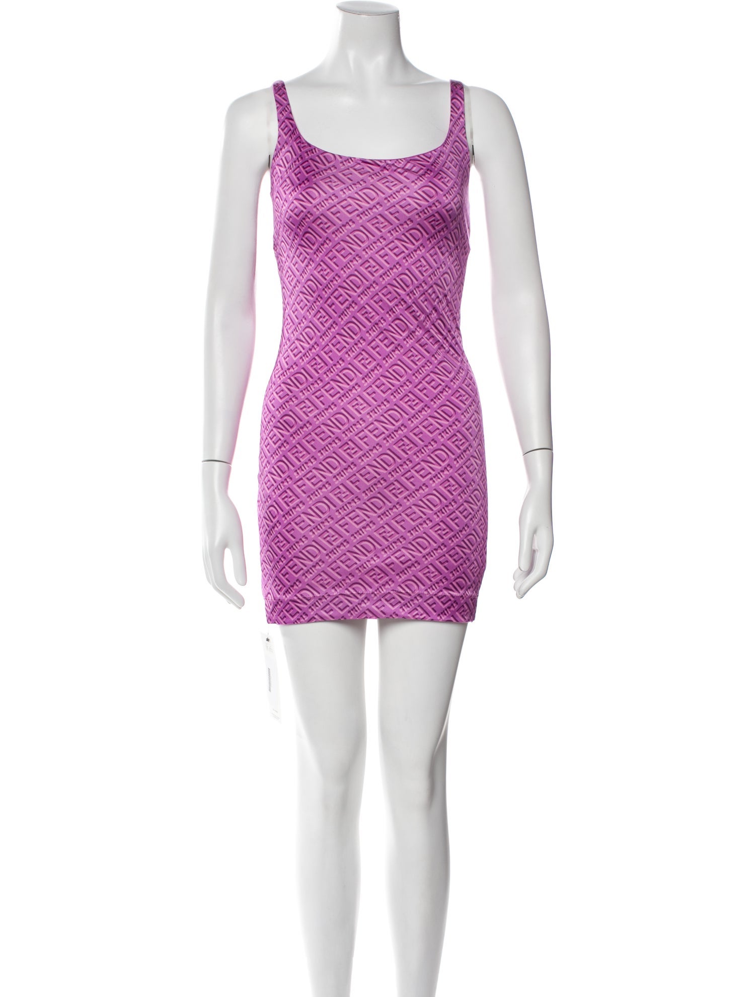 スカート FENDI LAYERING COLOR TRIMS SHORT DRESS Dress Cotton Brown | Fendi