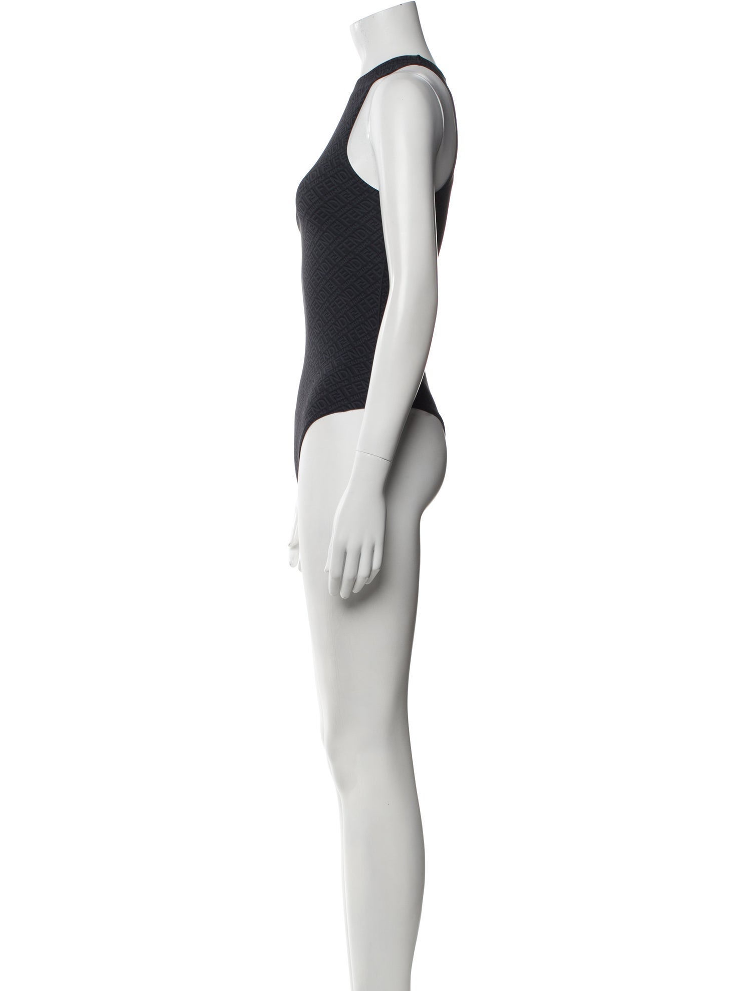 Fendi x Skims Mock Neck Sleeveless Bodysuit