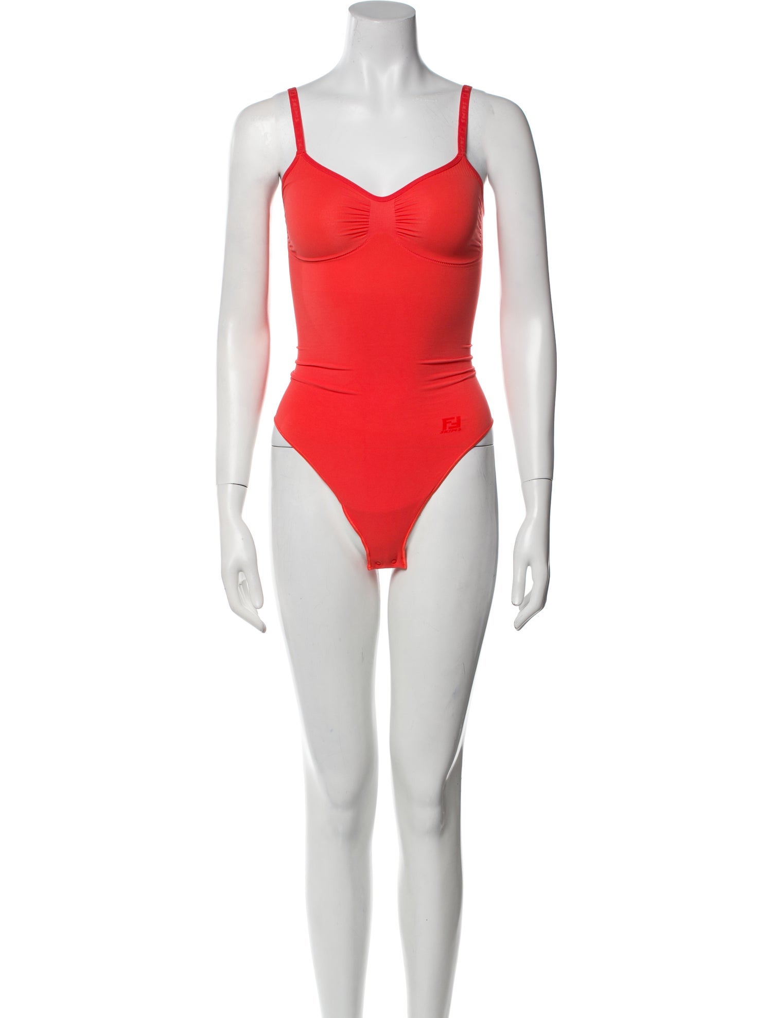 Fendi x Skims Nylon Square Neckline Bodysuit