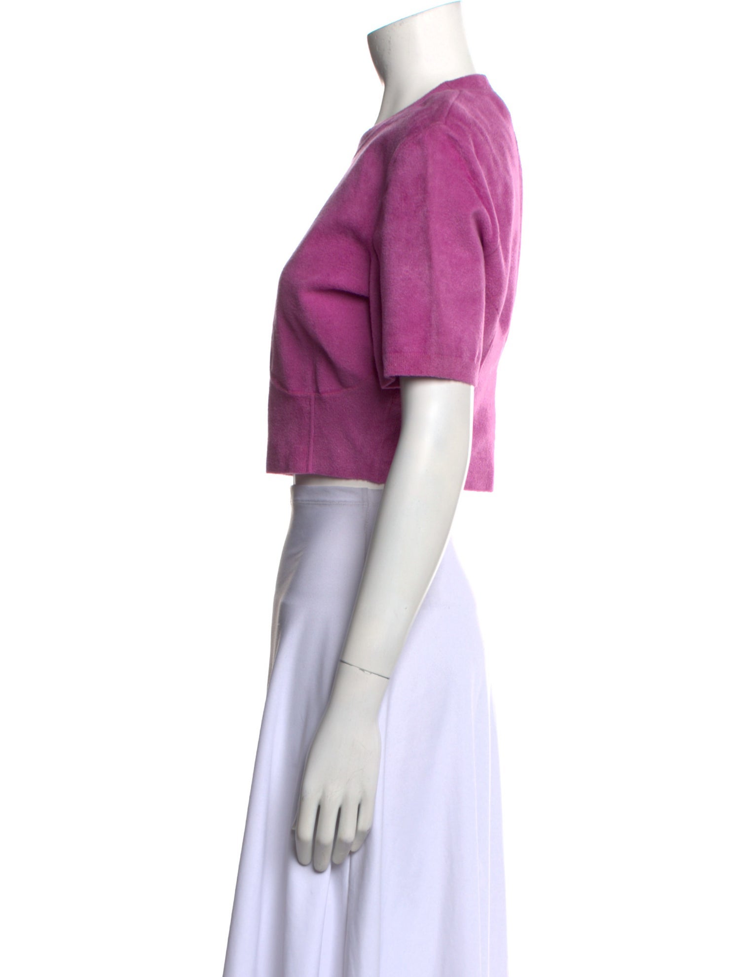 Fendi x Skims Crew Neck Short Sleeve Crop Top