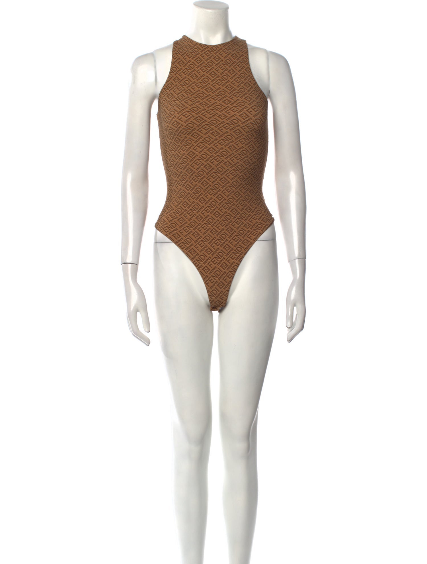 Fendi x Skims Mock Neck Sleeveless Bodysuit