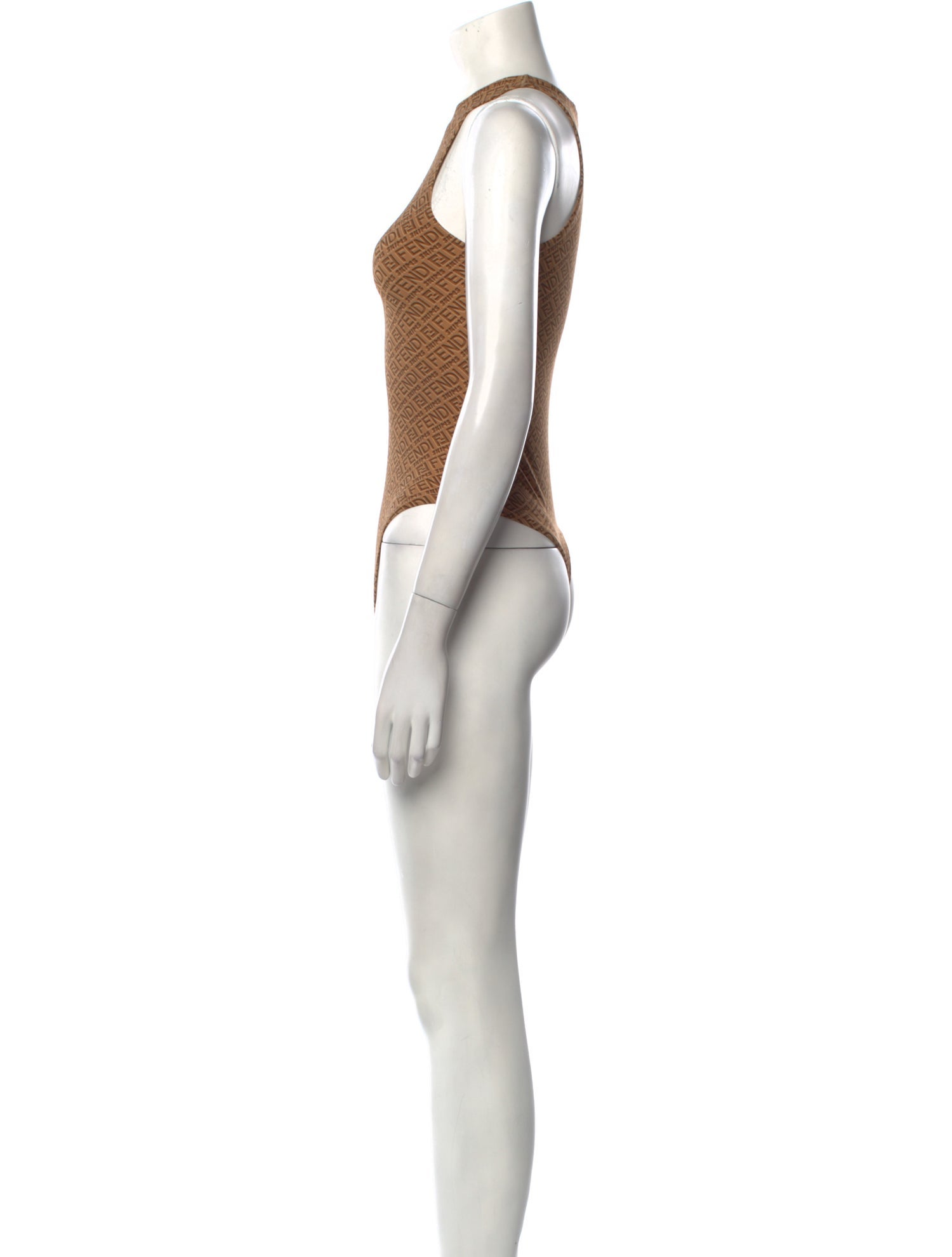 Fendi x Skims Mock Neck Sleeveless Bodysuit