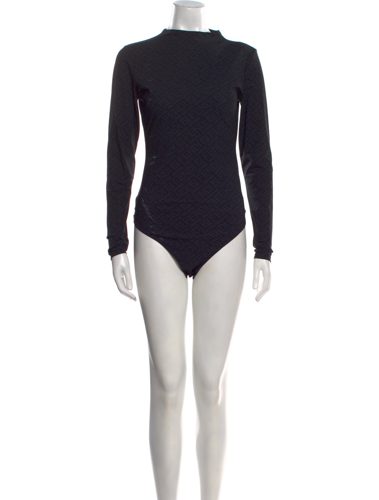 Fendi x Skims Mock Neck Long Sleeve Bodysuit