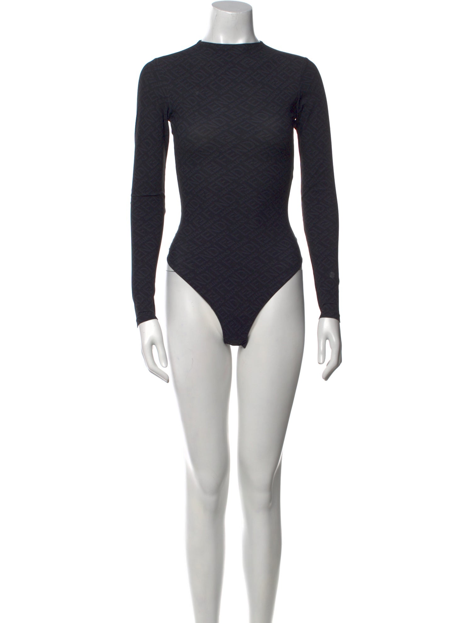 Fendi x Skims Mock Neck Long Sleeve Bodysuit