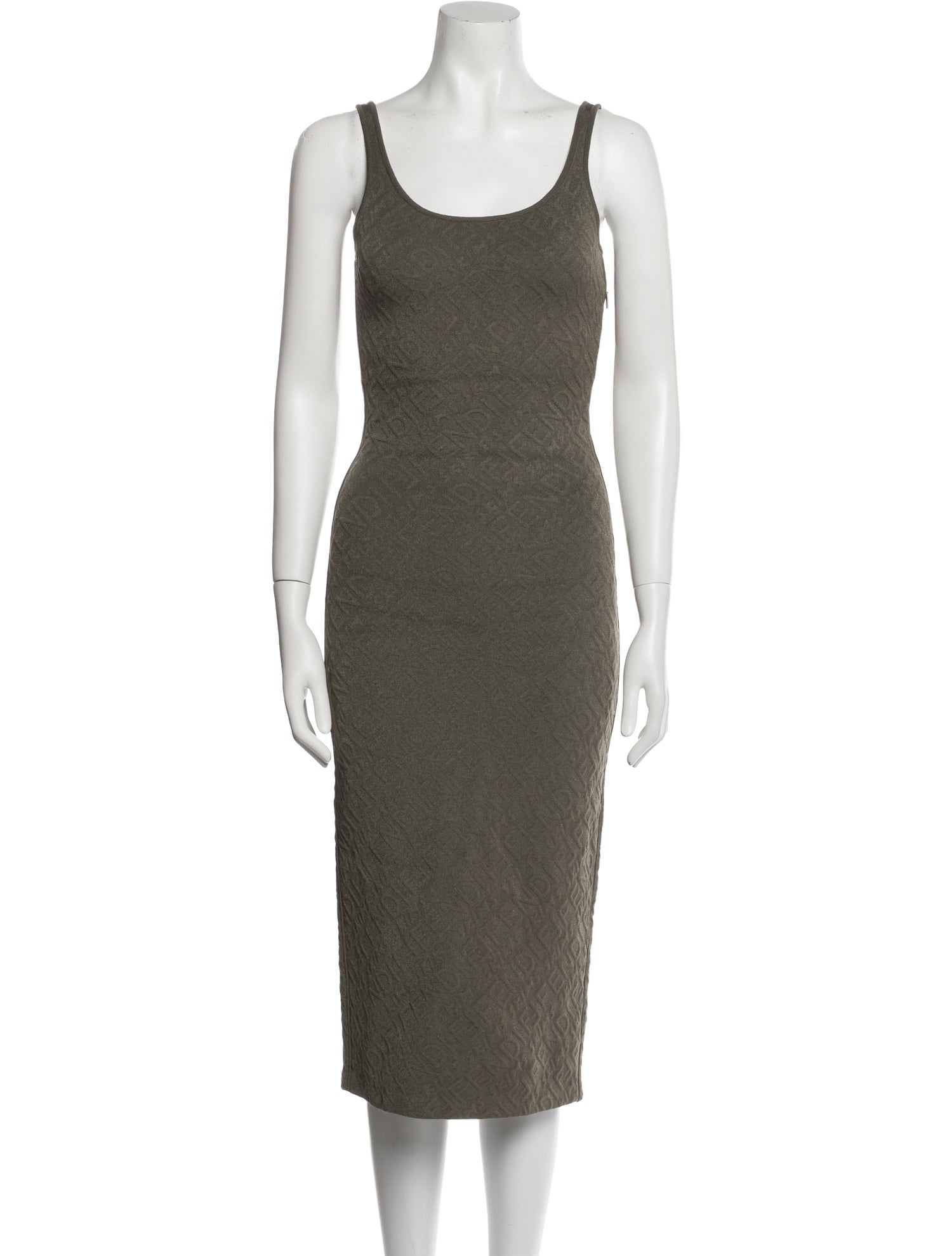 Fendi x Skims Scoop Neck Midi Length Dress
