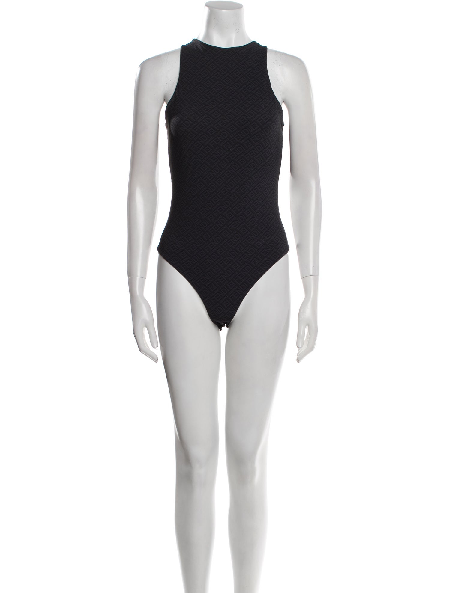 Fendi x Skims Nylon Crew Neck Bodysuit