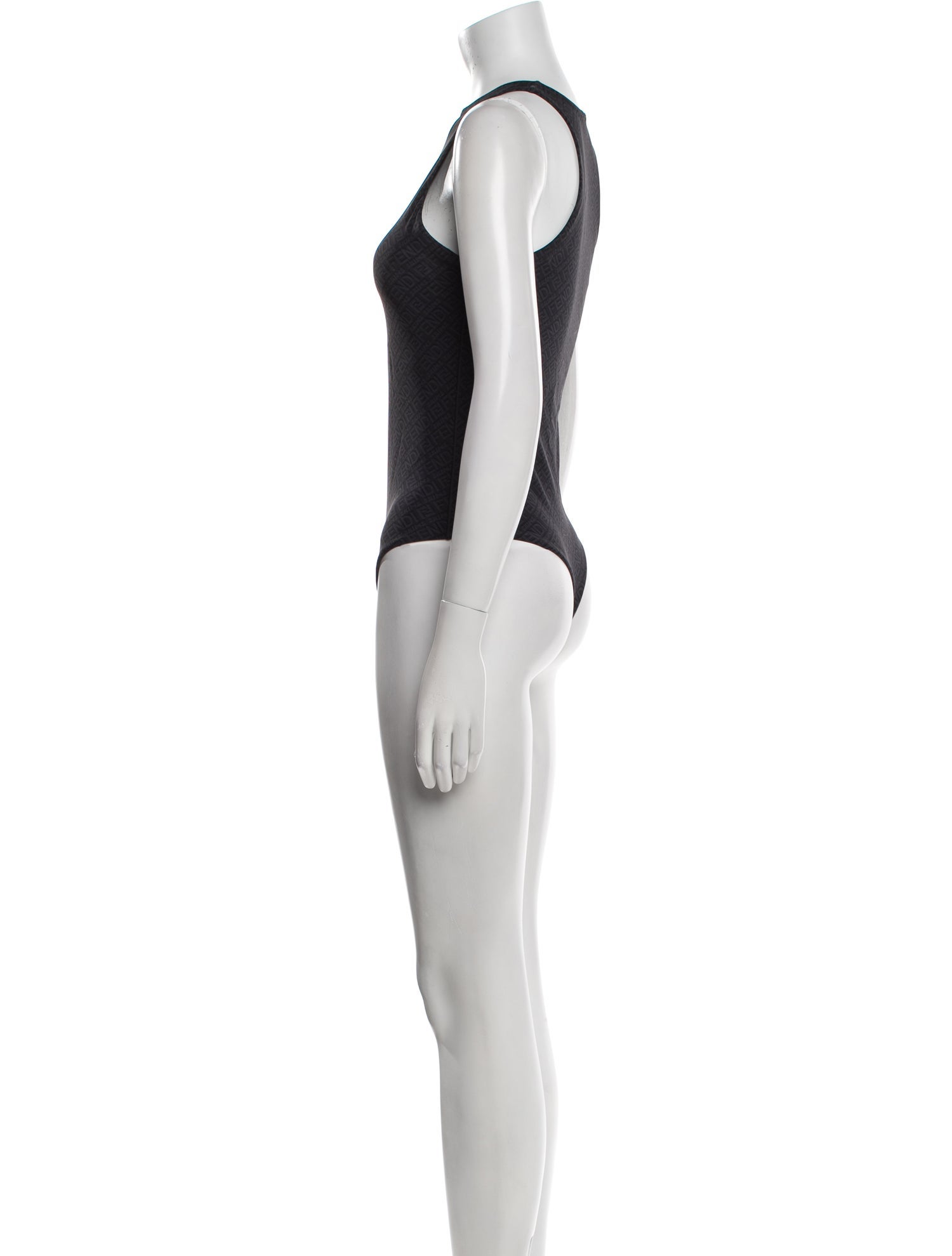 Fendi x Skims Nylon Crew Neck Bodysuit