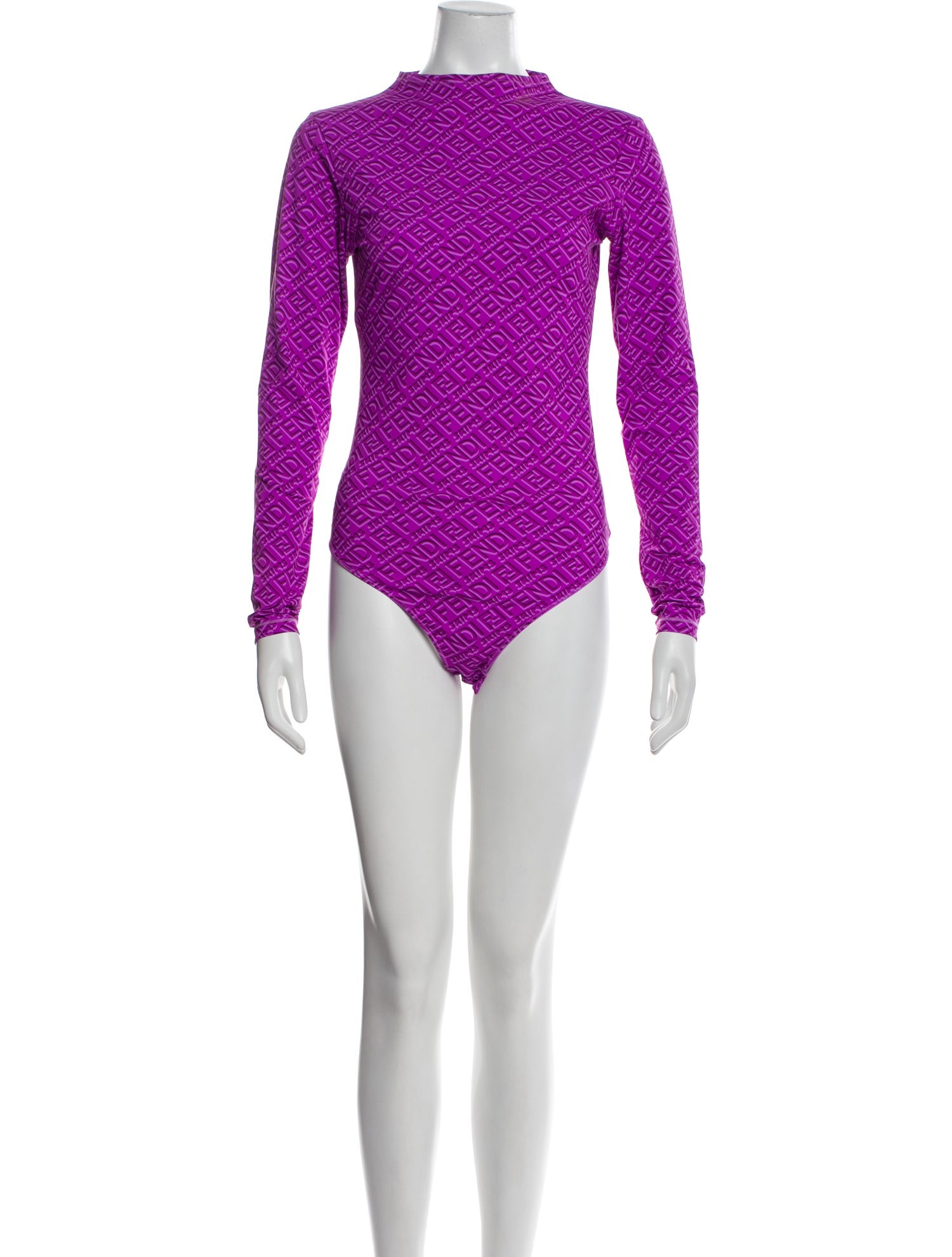 Fendi x Skims Mock Neck Long Sleeve Bodysuit