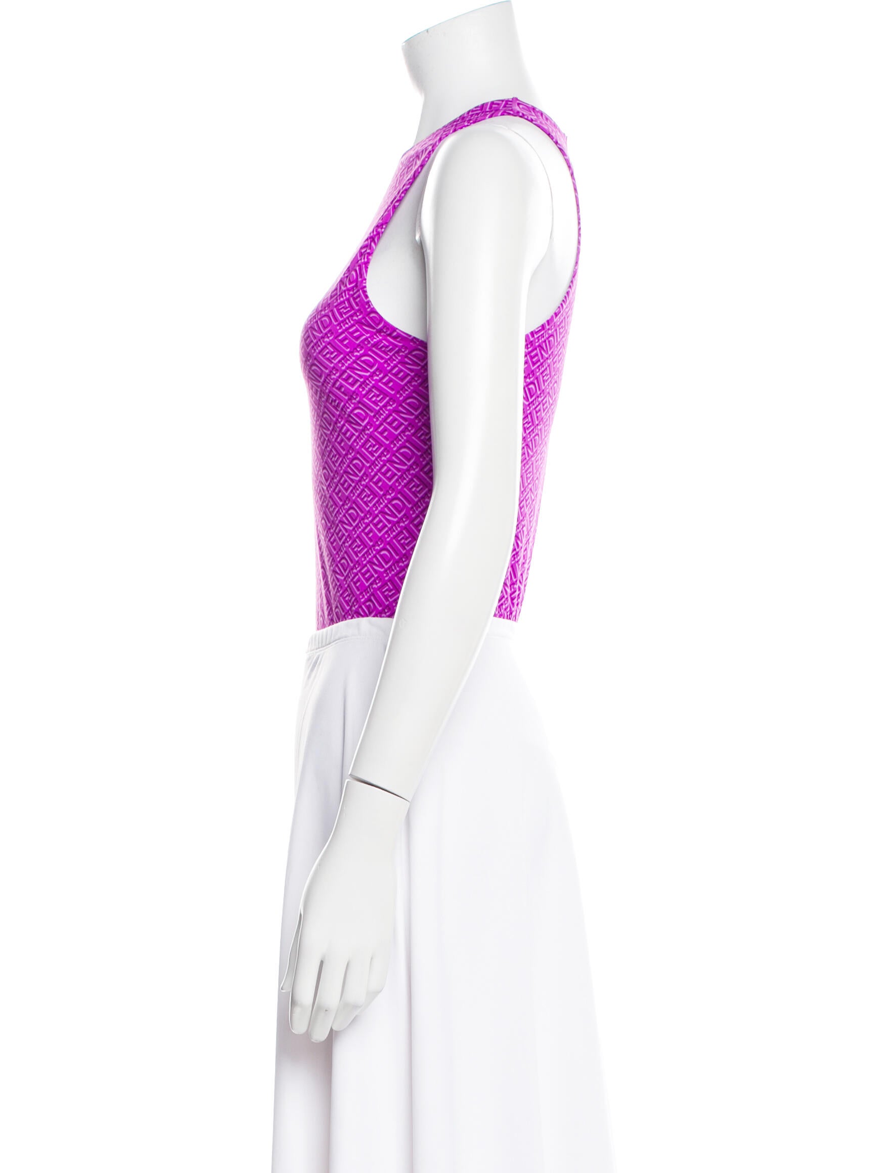 Fendi x Skims Printed Crew Neck Crop Top