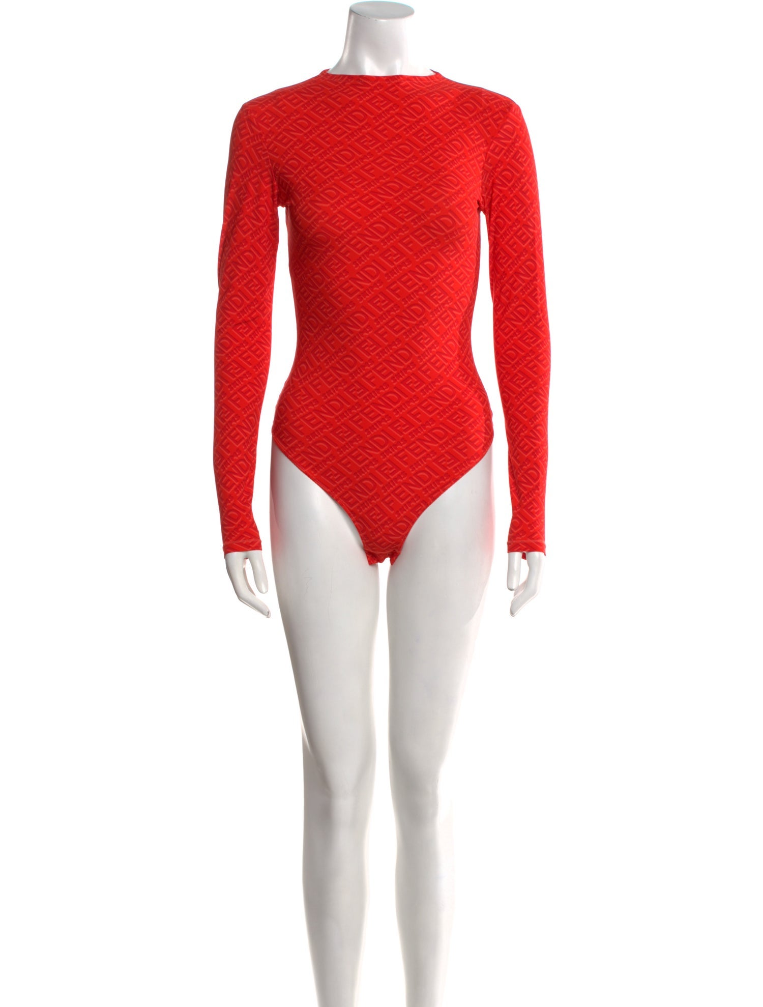 Fendi x Skims Crew Neck Long Sleeve Bodysuit