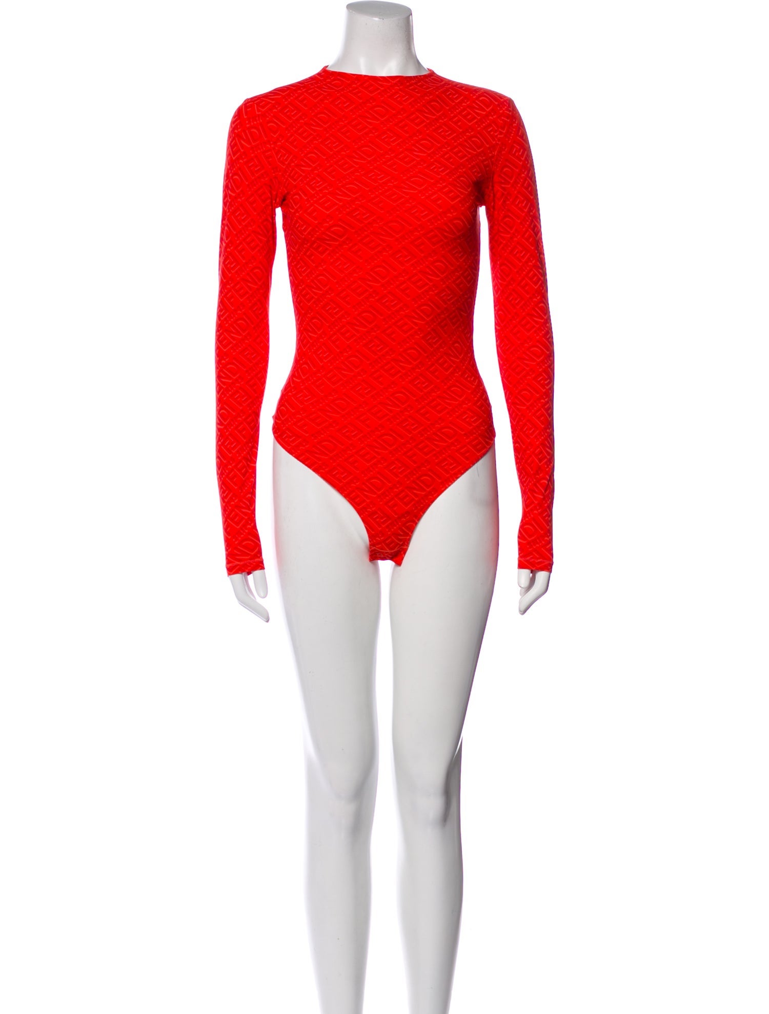Fendi x Skims Crew Neck Long Sleeve Bodysuit