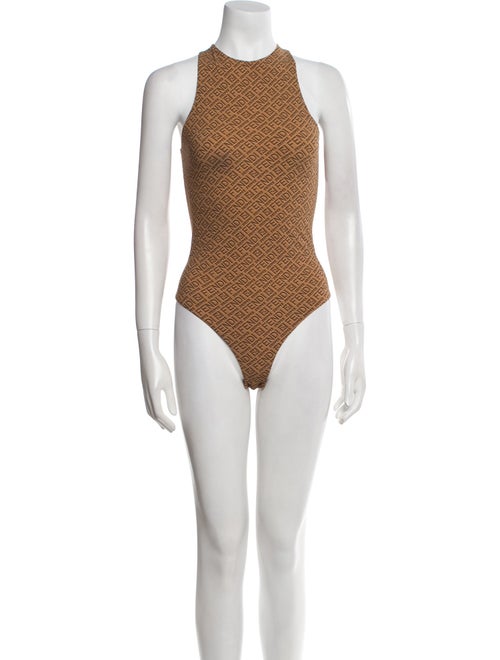Fendi x Skims Mock Neck Sleeveless Bodysuit