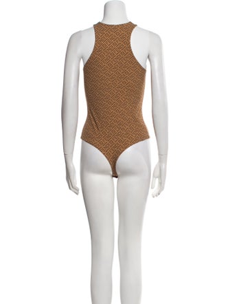 Fendi x Skims Mock Neck Sleeveless Bodysuit