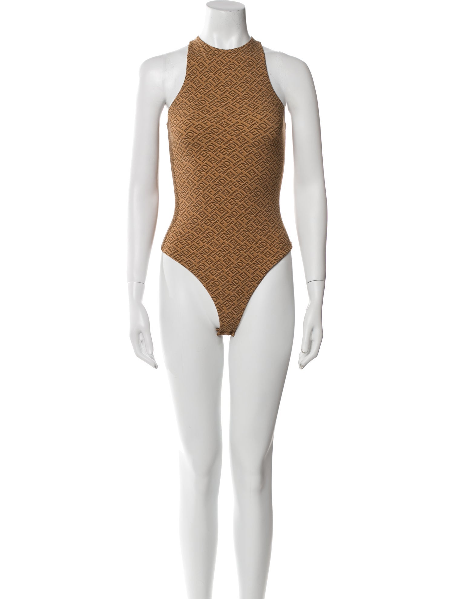 Fendi x Skims Mock Neck Sleeveless Bodysuit