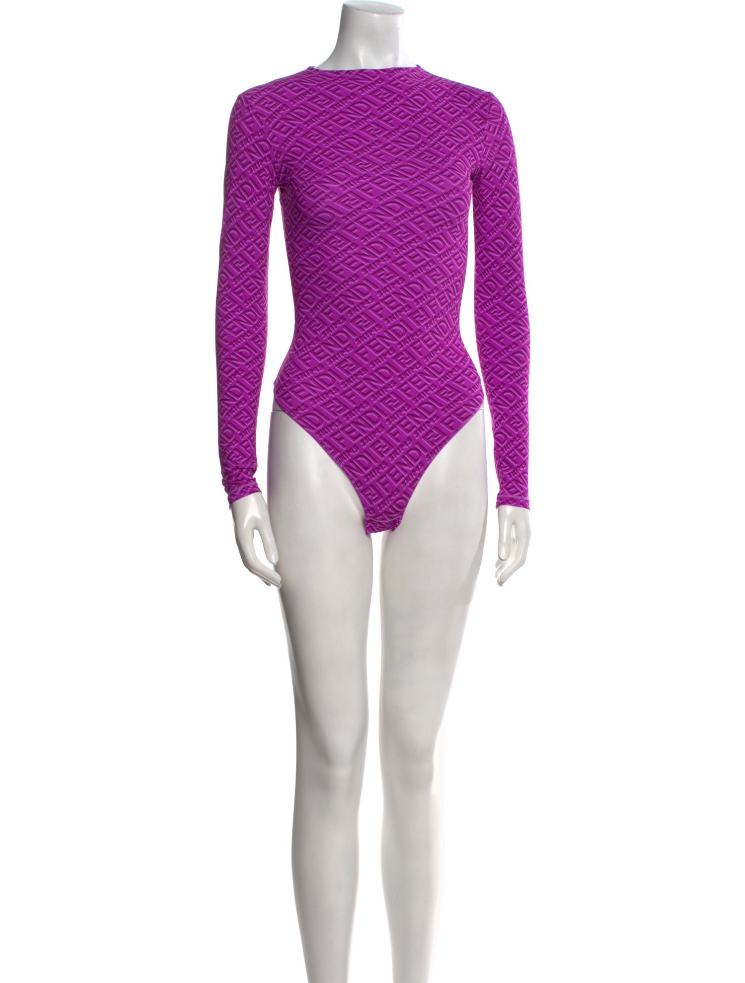 Fendi x Skims Square Neckline Long Sleeve Bodysuit w/ Tags