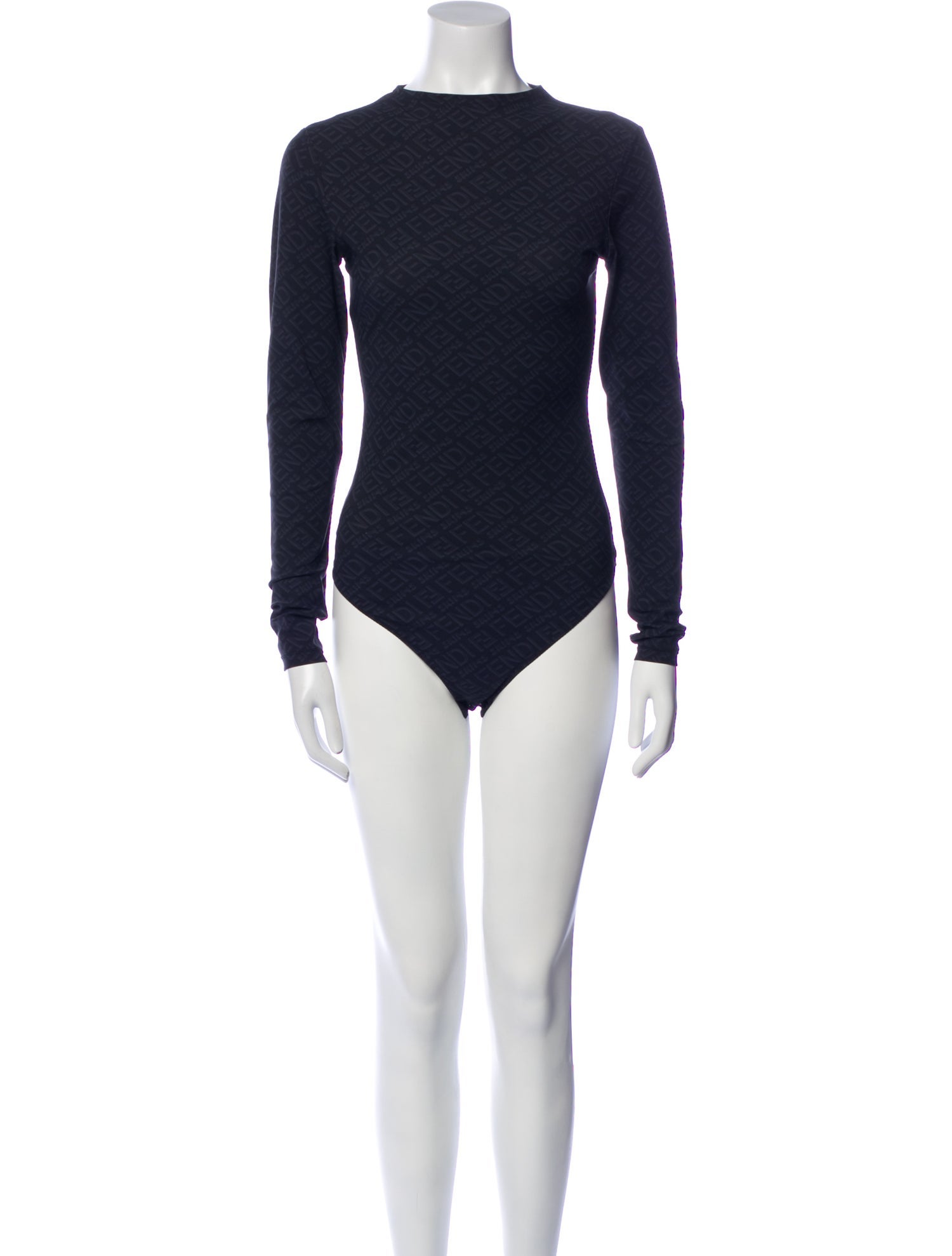 Fendi x Skims Crew Neck Long Sleeve Bodysuit