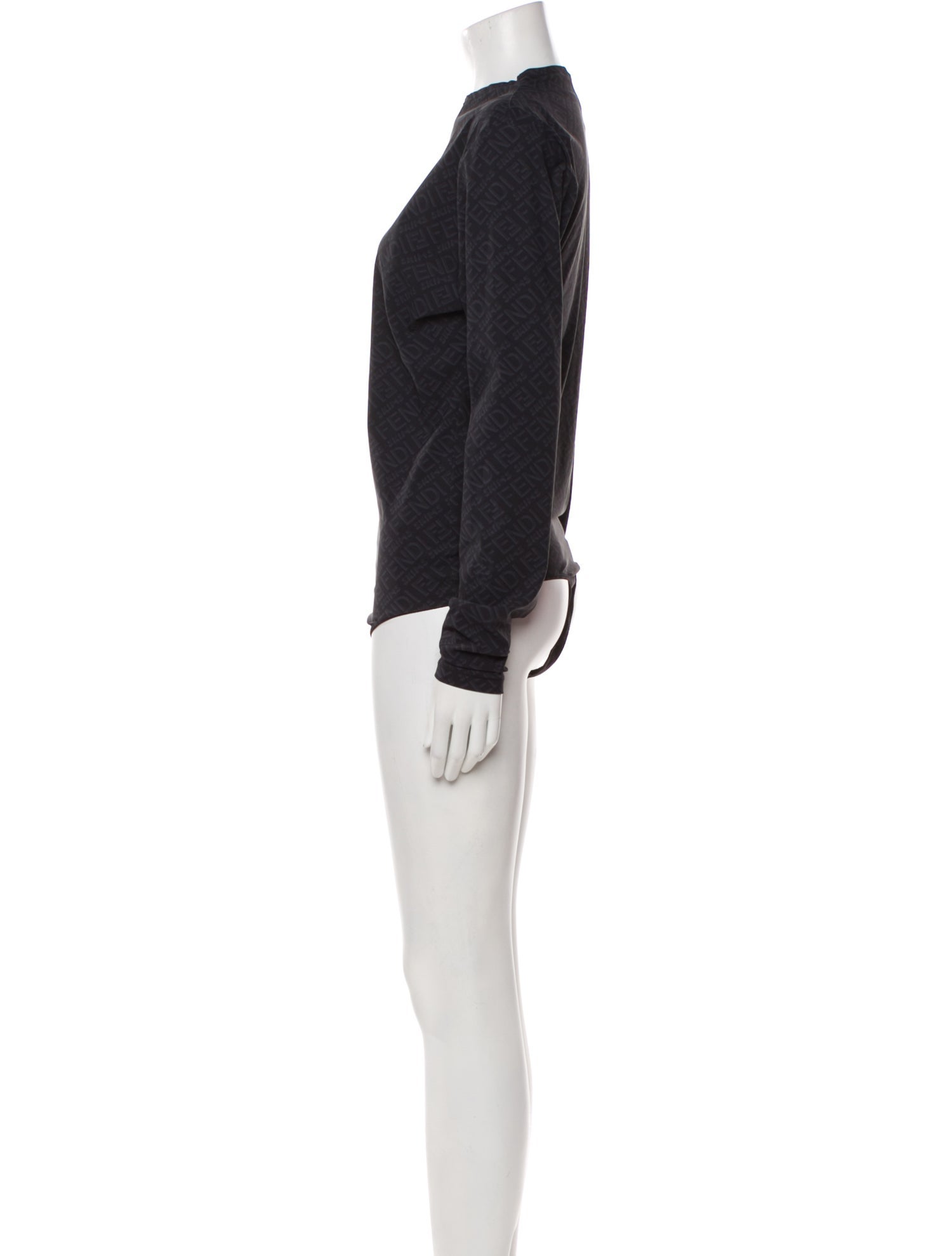 Fendi x Skims Bateau Neckline Long Sleeve Bodysuit