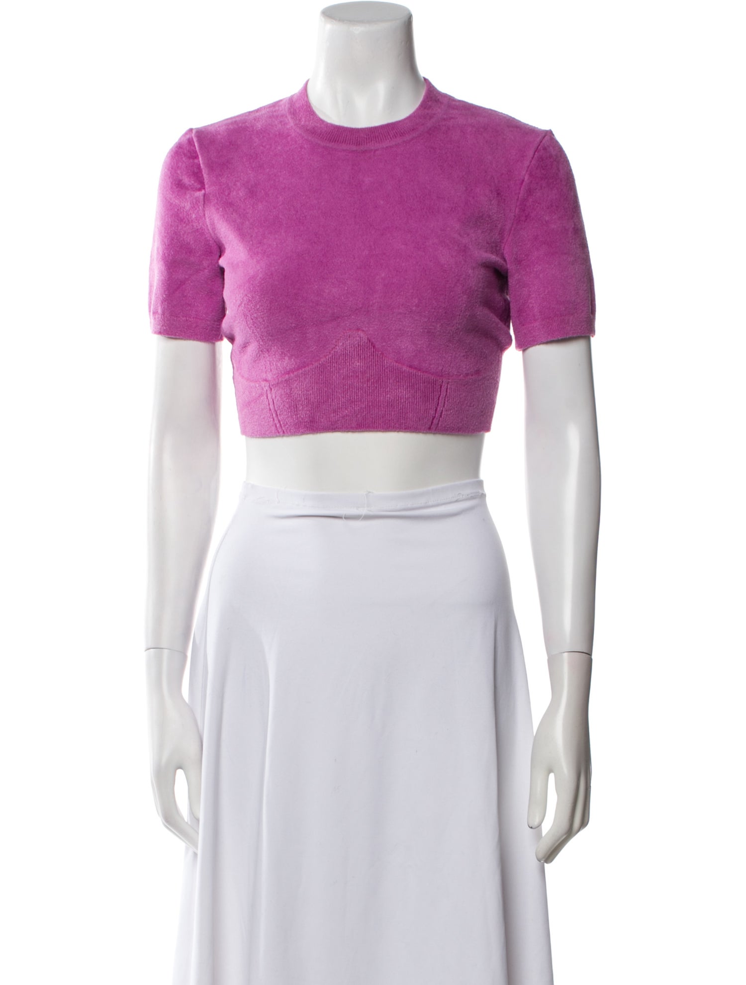 Fendi x Skims Crew Neck Short Sleeve Crop Top w/ Tags