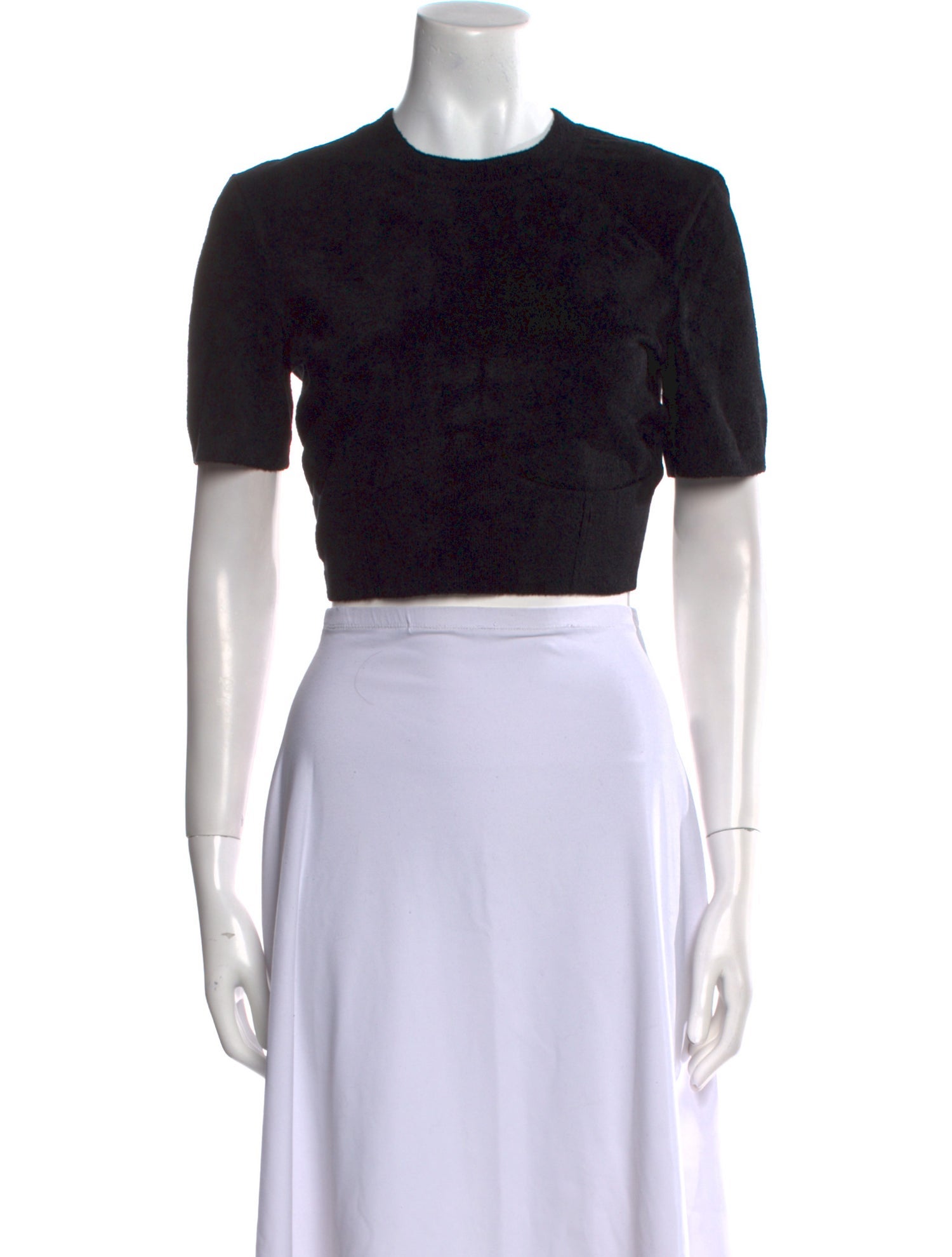 Fendi x Skims Crew Neck Short Sleeve Crop Top