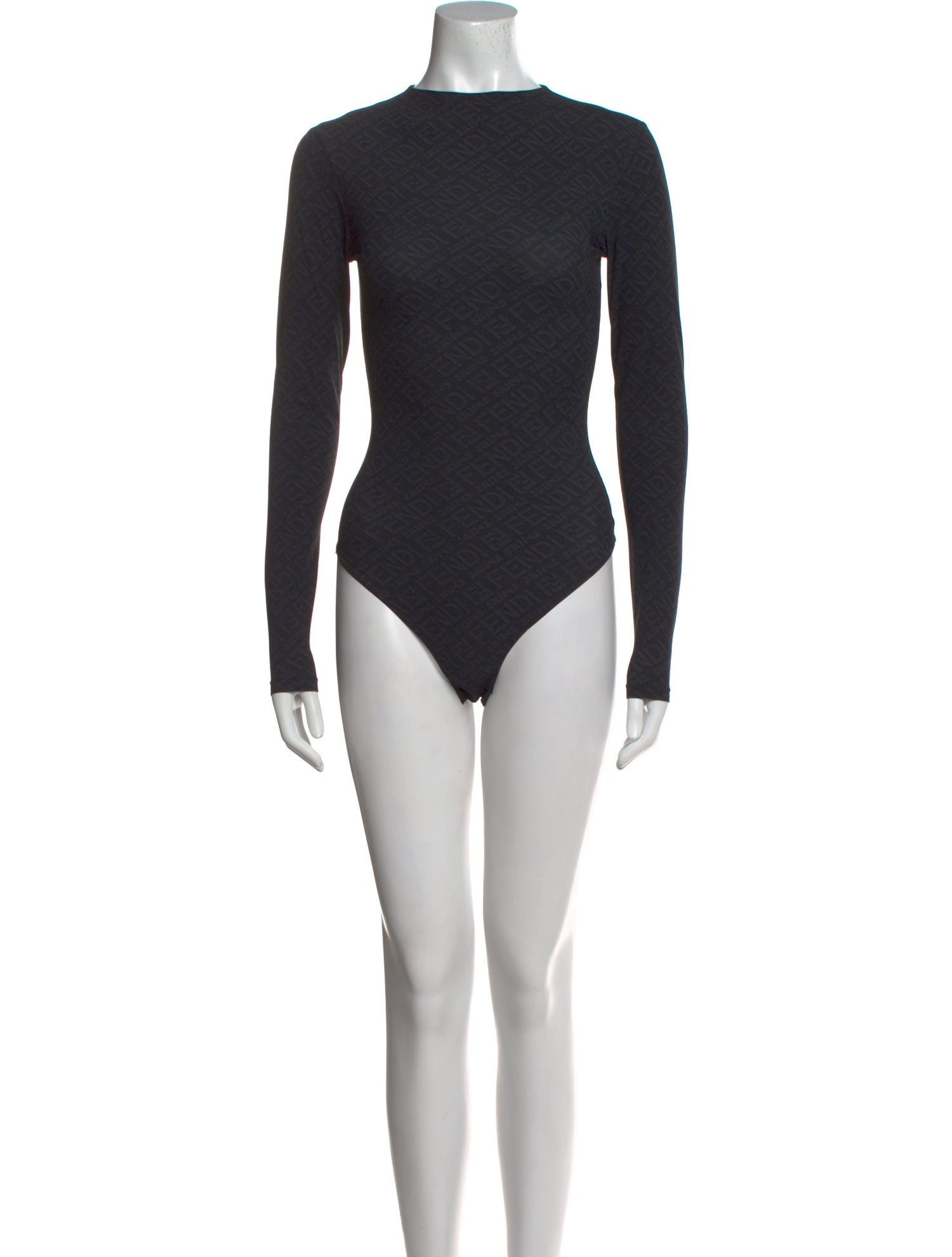 Fendi x Skims Mock Neck Long Sleeve Bodysuit