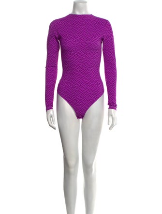 Fendi x Skims Nylon Crew Neck Bodysuit