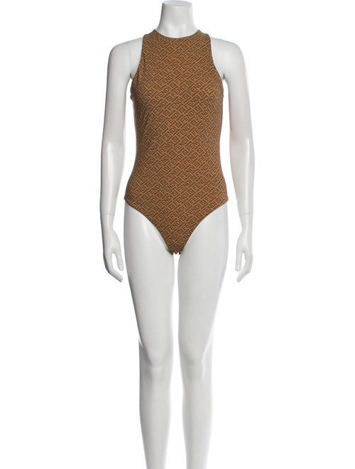 Fendi x Skims Printed Mock Neck Bodysuit