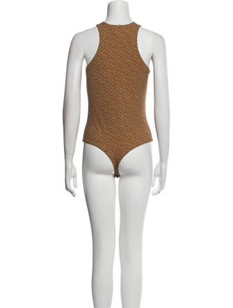 Fendi x Skims Printed Mock Neck Bodysuit